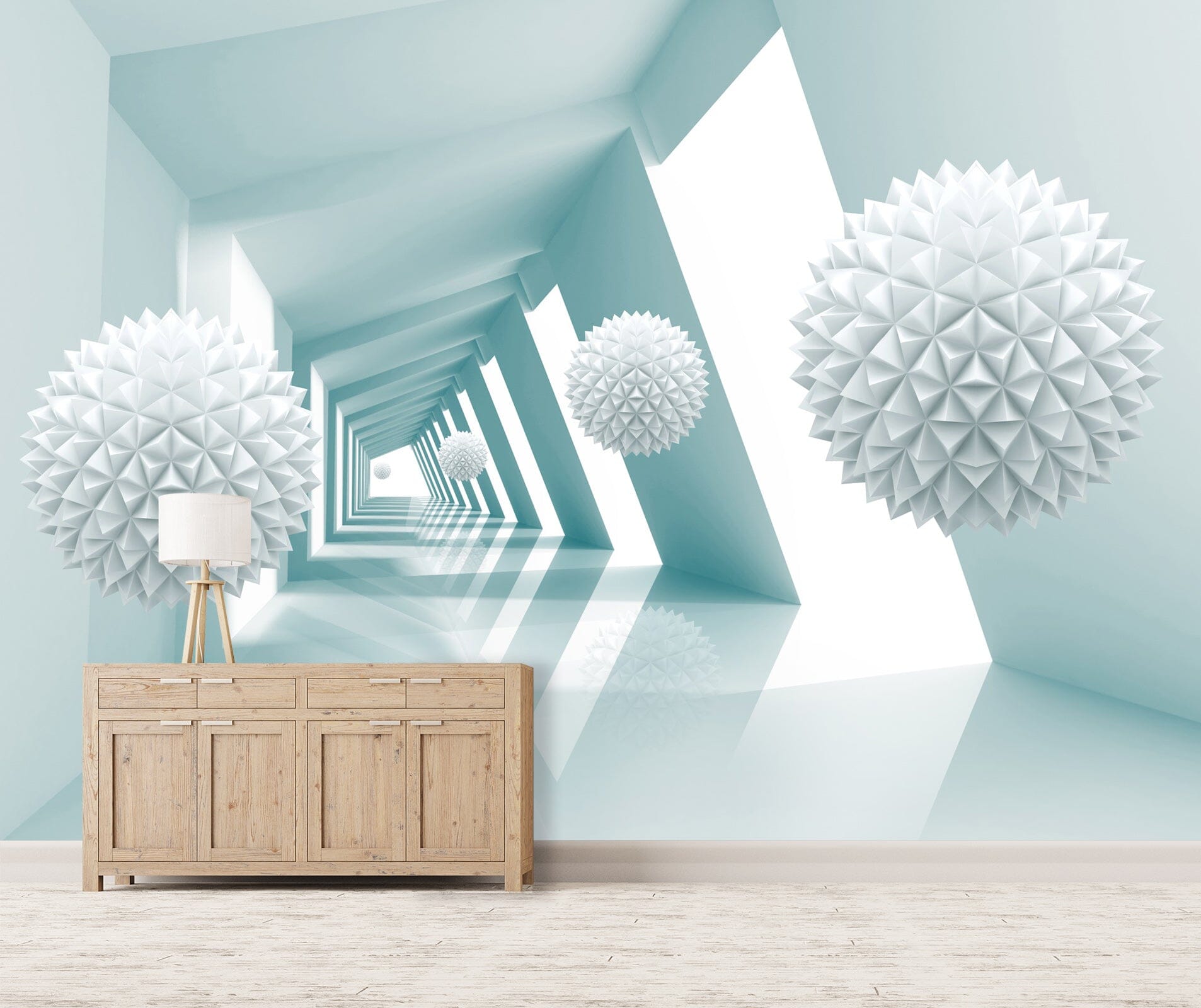 3D White Ball 101 Wall Murals Wallpaper AJ Wallpaper 2