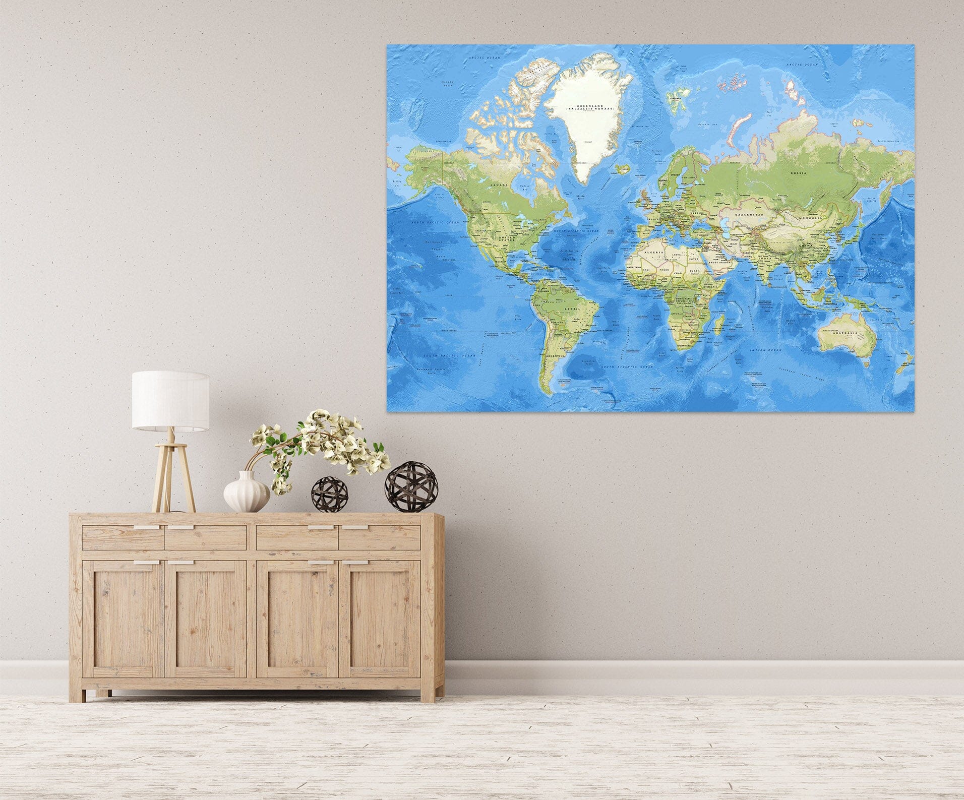 3D Oasis Sea 273 World Map Wall Sticker Wallpaper AJ Wallpaper 2