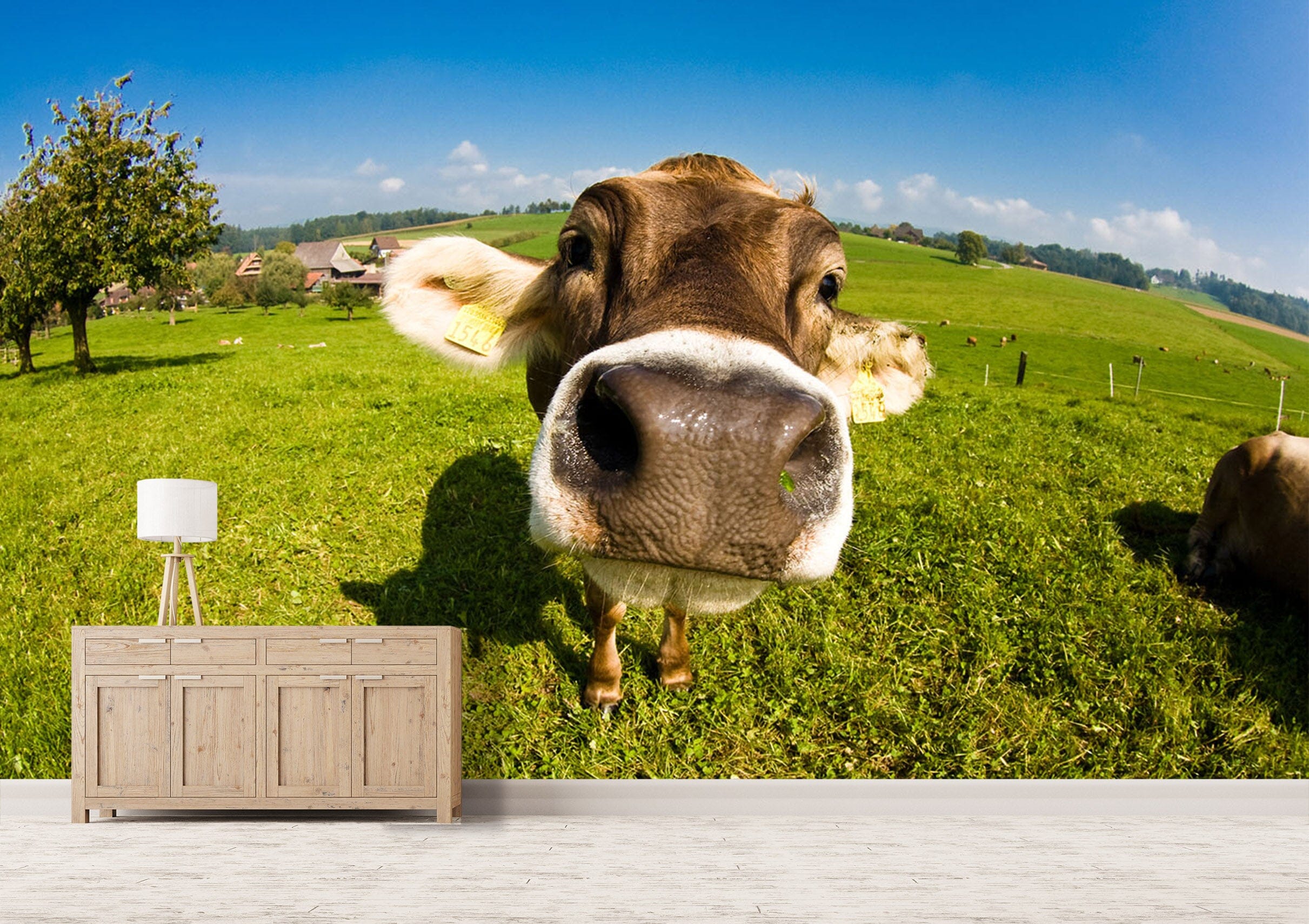 3D Cow Head 316 Wall Murals Wallpaper AJ Wallpaper 2