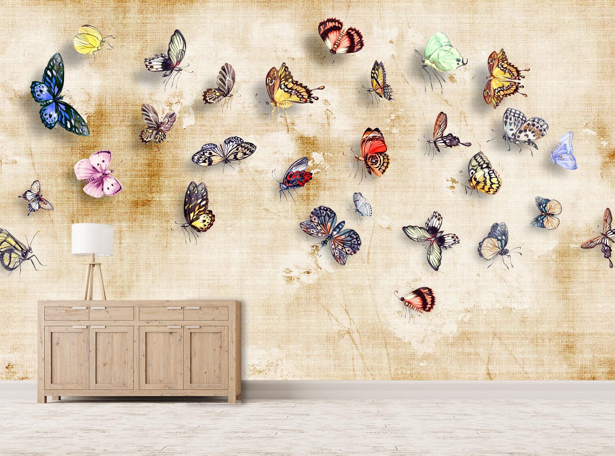 3D Color Butterfly 105 Wall Murals Wallpaper AJ Wallpaper 2
