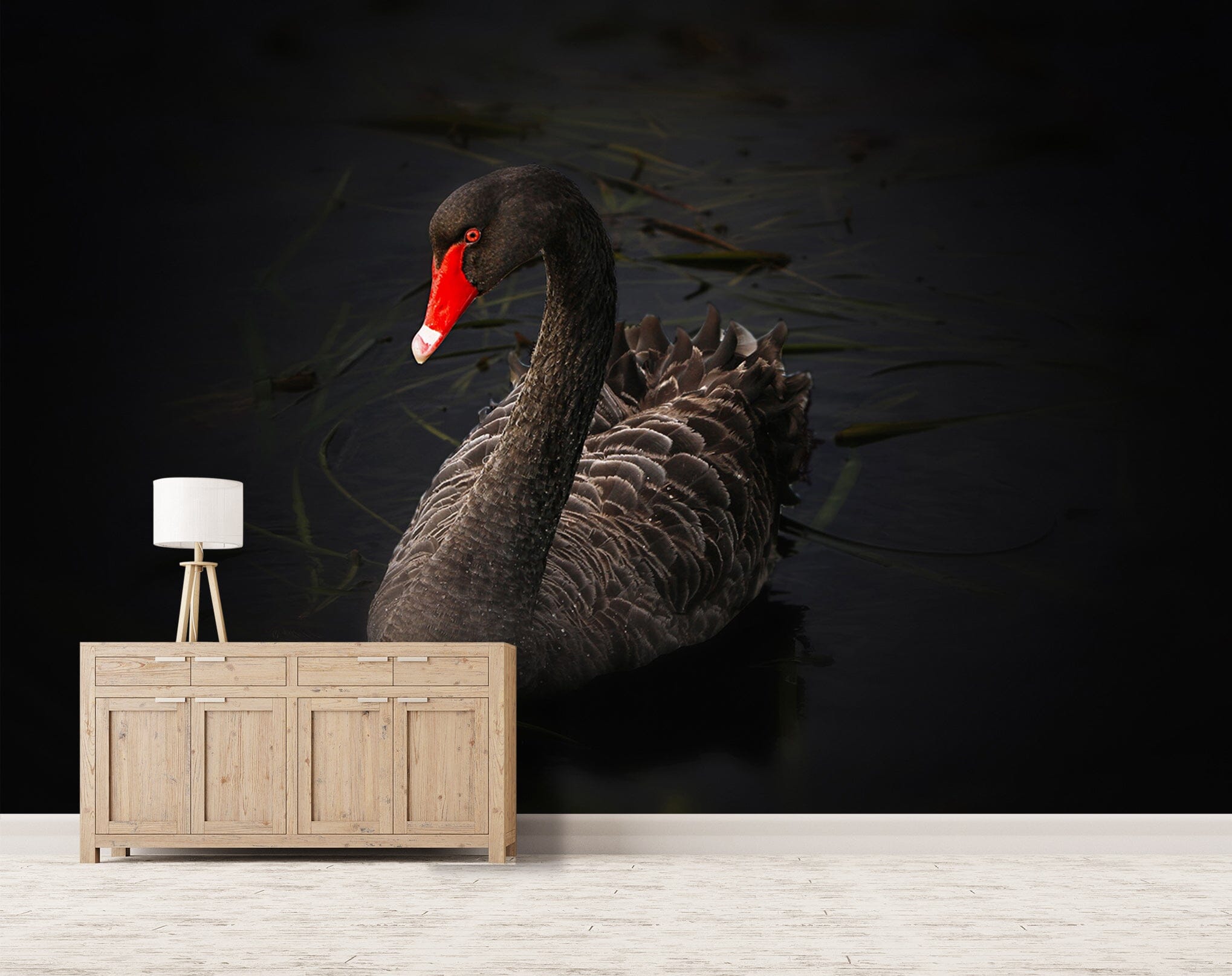 3D Black Swan 144 Wall Murals Wallpaper AJ Wallpaper 2