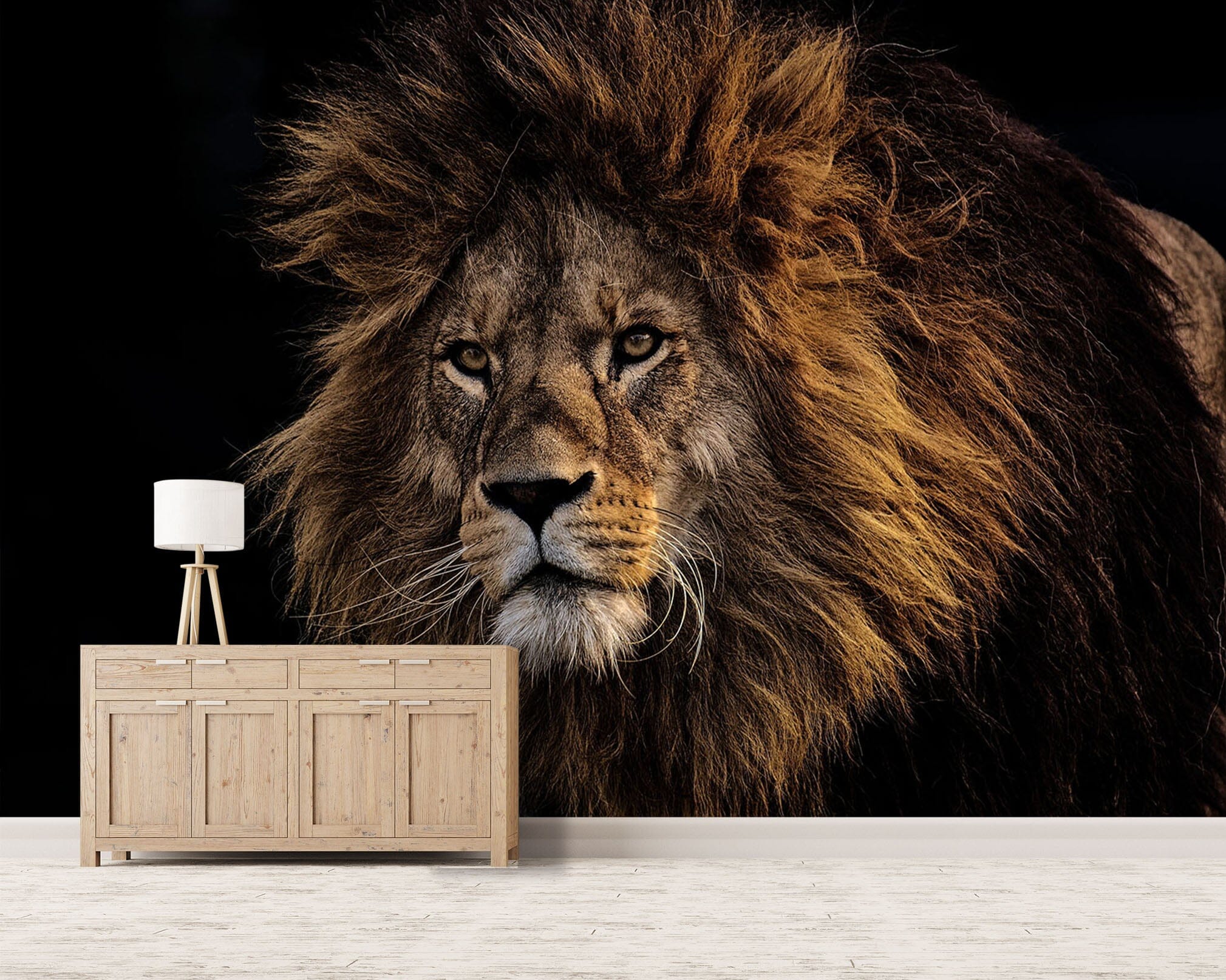 3D Lion Leader 165 Wall Murals Wallpaper AJ Wallpaper 2