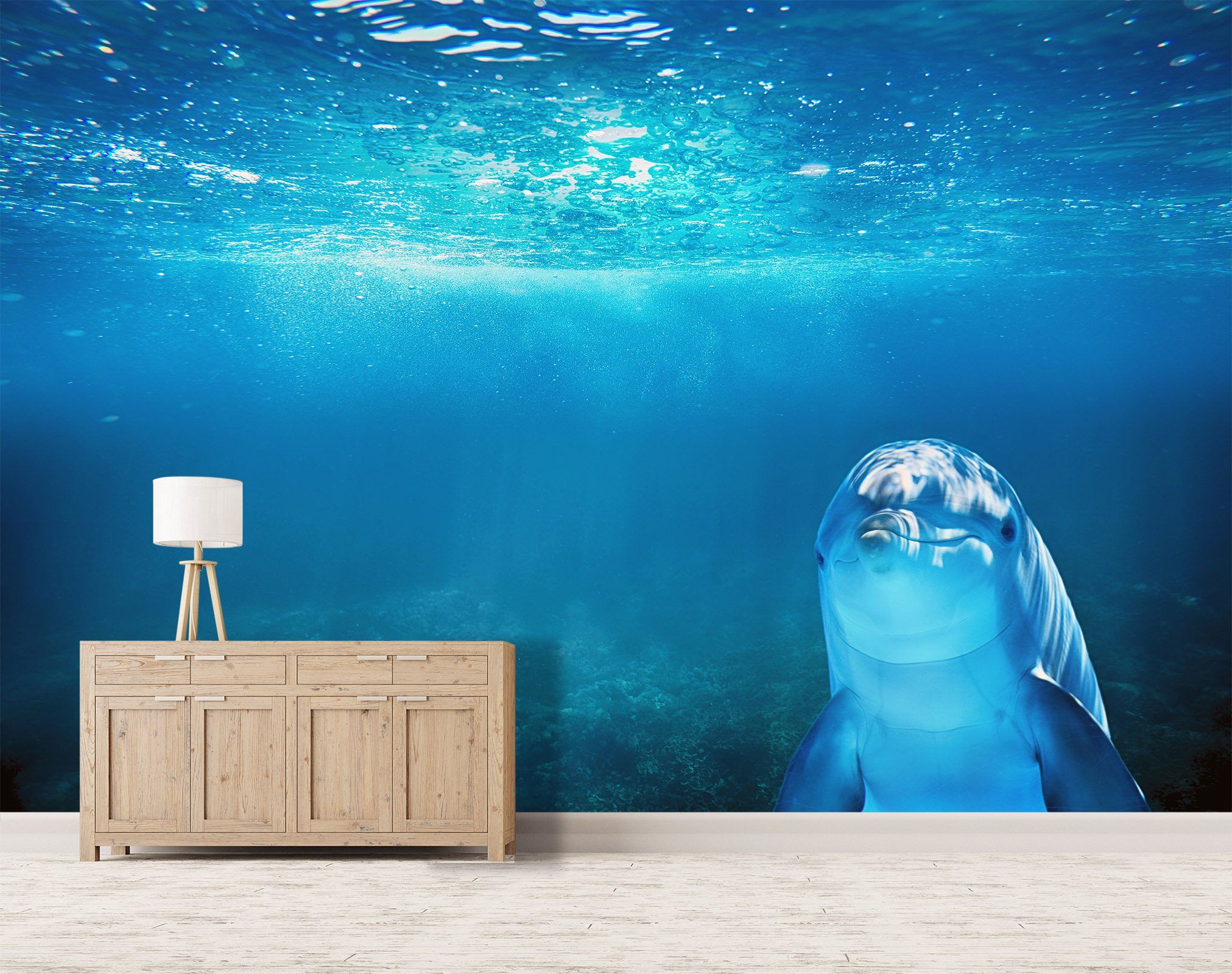 3D Sea Dolphin 228 Wallpaper AJ Wallpaper