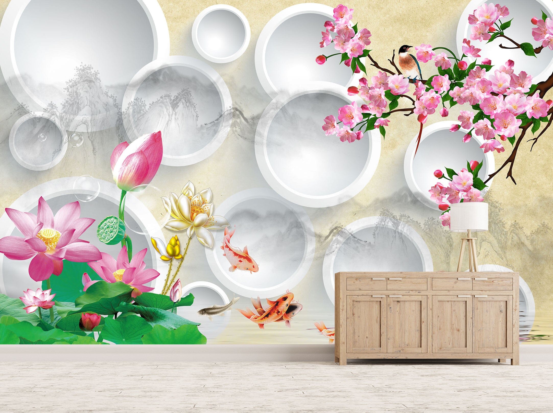 3D Safflower 1635 Wall Murals Wallpaper AJ Wallpaper 2