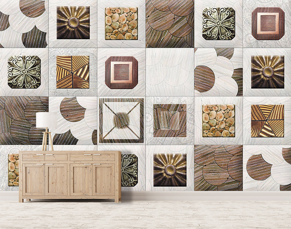 3D Carved Square WC429 Wall Murals