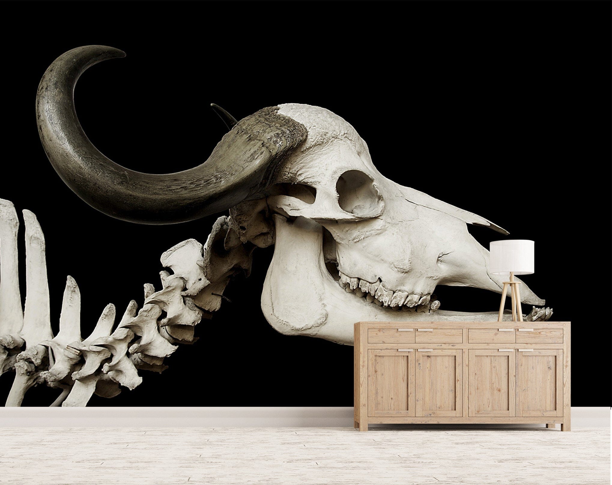 3D Skull Cow 147 Wall Murals Wallpaper AJ Wallpaper 2