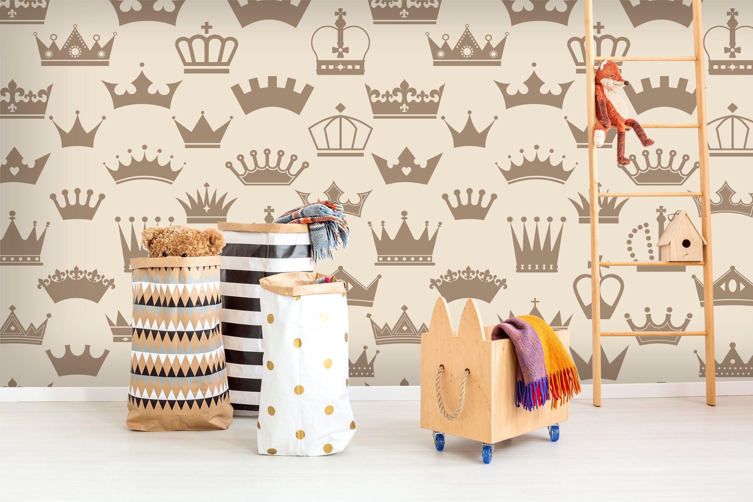 3D Crown Pattern 504 Wallpaper AJ Wallpaper