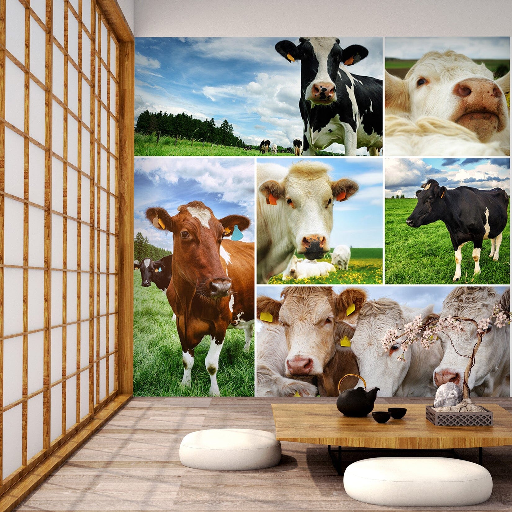 3D Cow Ranch 291 Wall Murals Wallpaper AJ Wallpaper 2
