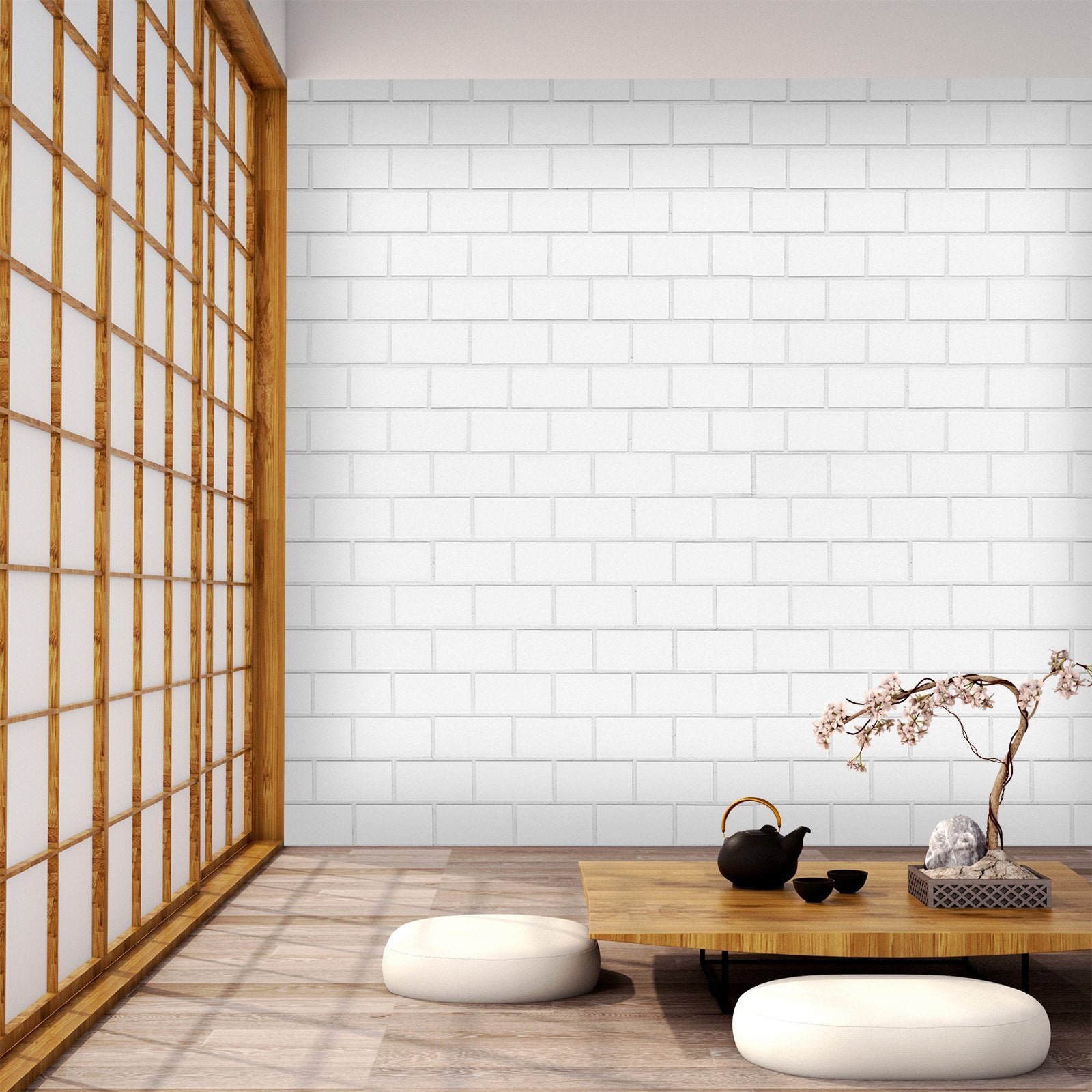 3D Simple Wall 058 Marble Tile Texture Wallpaper AJ Wallpaper 2