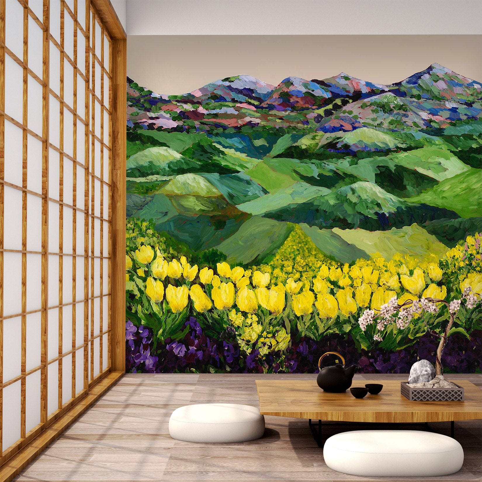 3D Wildflower Valley 140 Allan P. Friedlander Wall Mural Wall Murals Wallpaper AJ Wallpaper 2