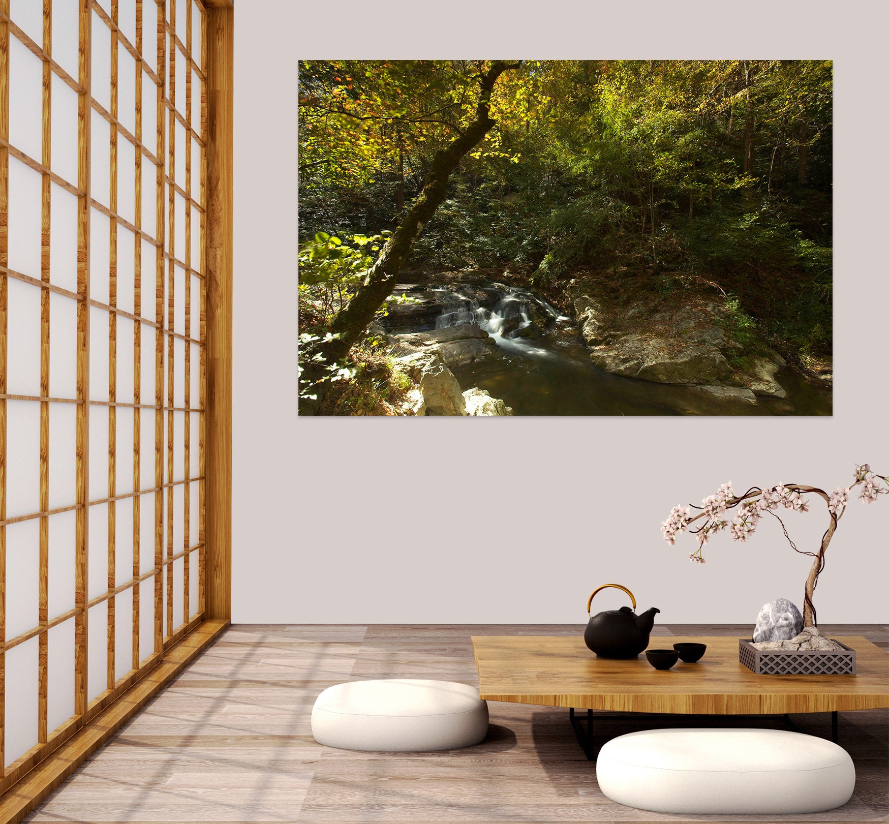 3D Trees Creek 111100 Kathy Barefield Wall Sticker