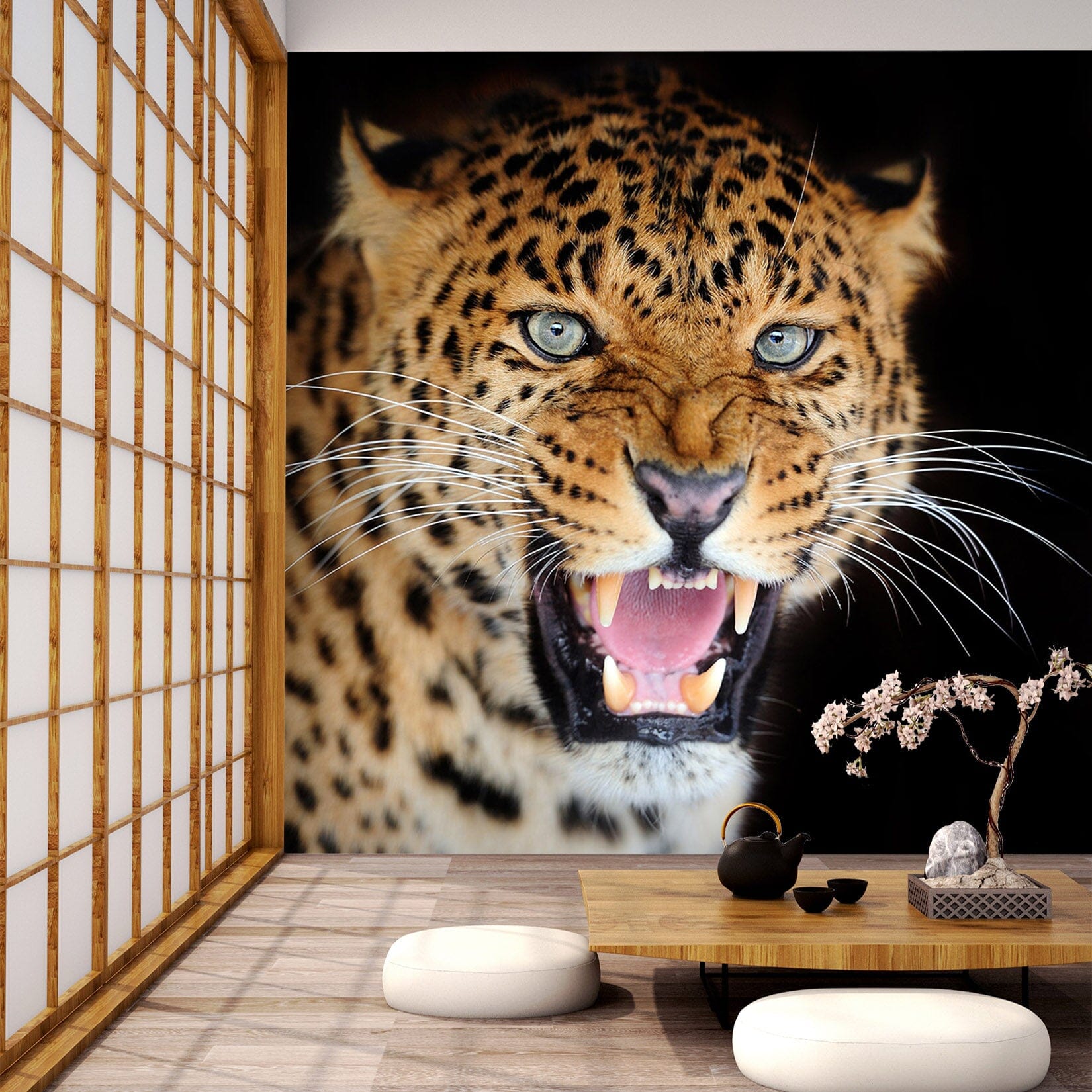 3D Fangs Leopard 183 Wall Murals Wallpaper AJ Wallpaper 2