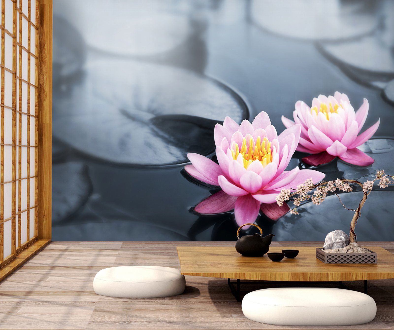 3D Beautiful Lotus 137 Wall Murals Wallpaper AJ Wallpaper 2