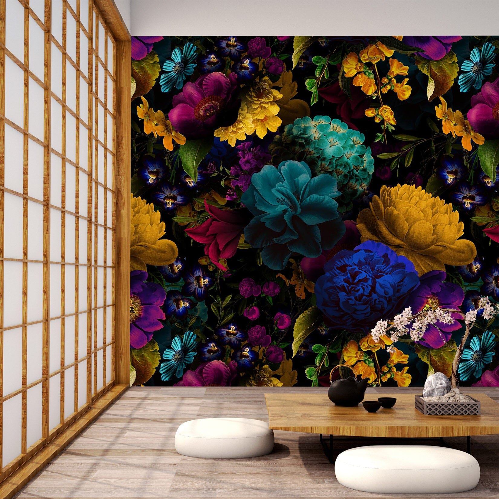 3D Colored Flowers 104 Uta Naumann Wall Mural Wall Murals Wallpaper AJ Wallpaper 2