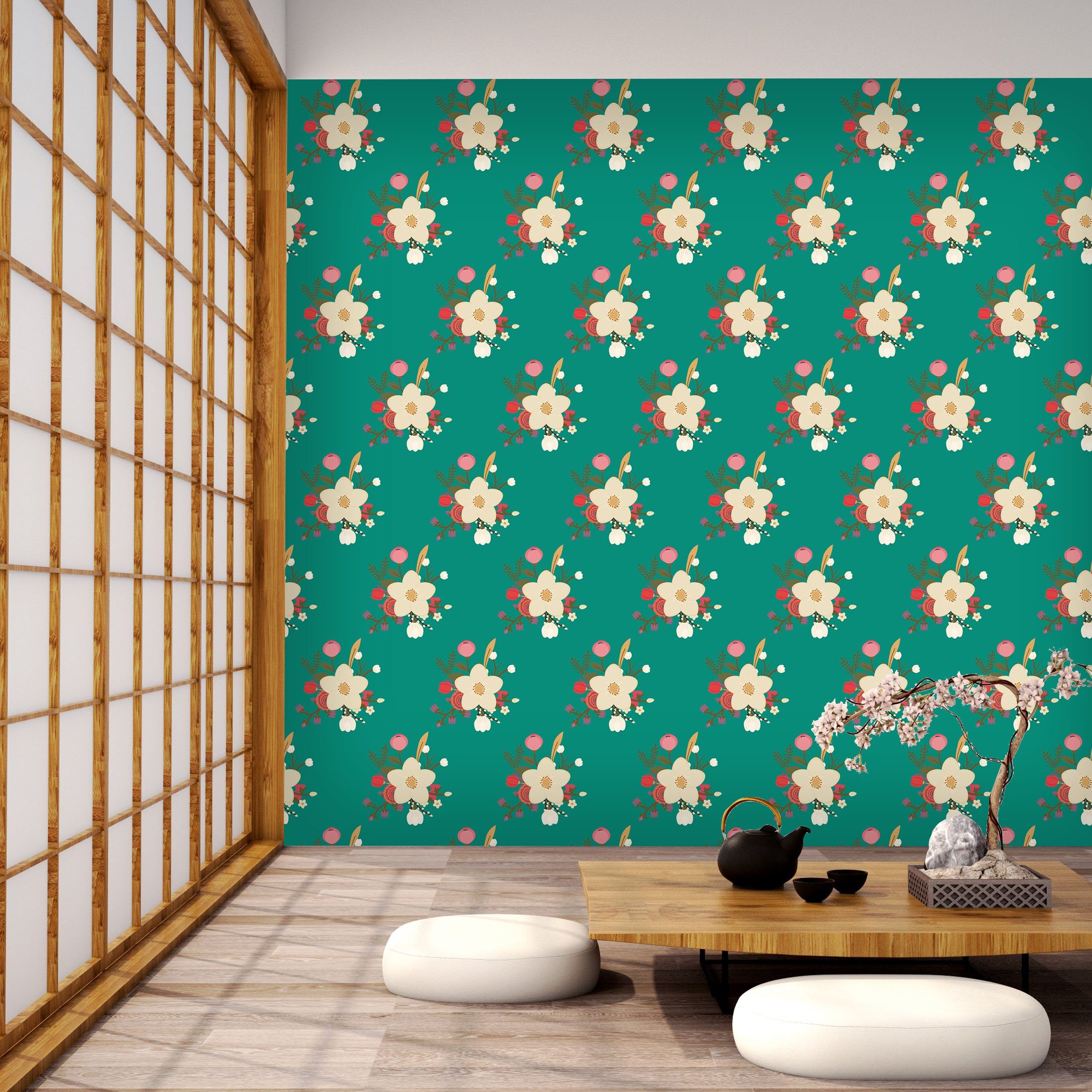 3D Small Flowers 007 Wallpaper AJ Wallpaper