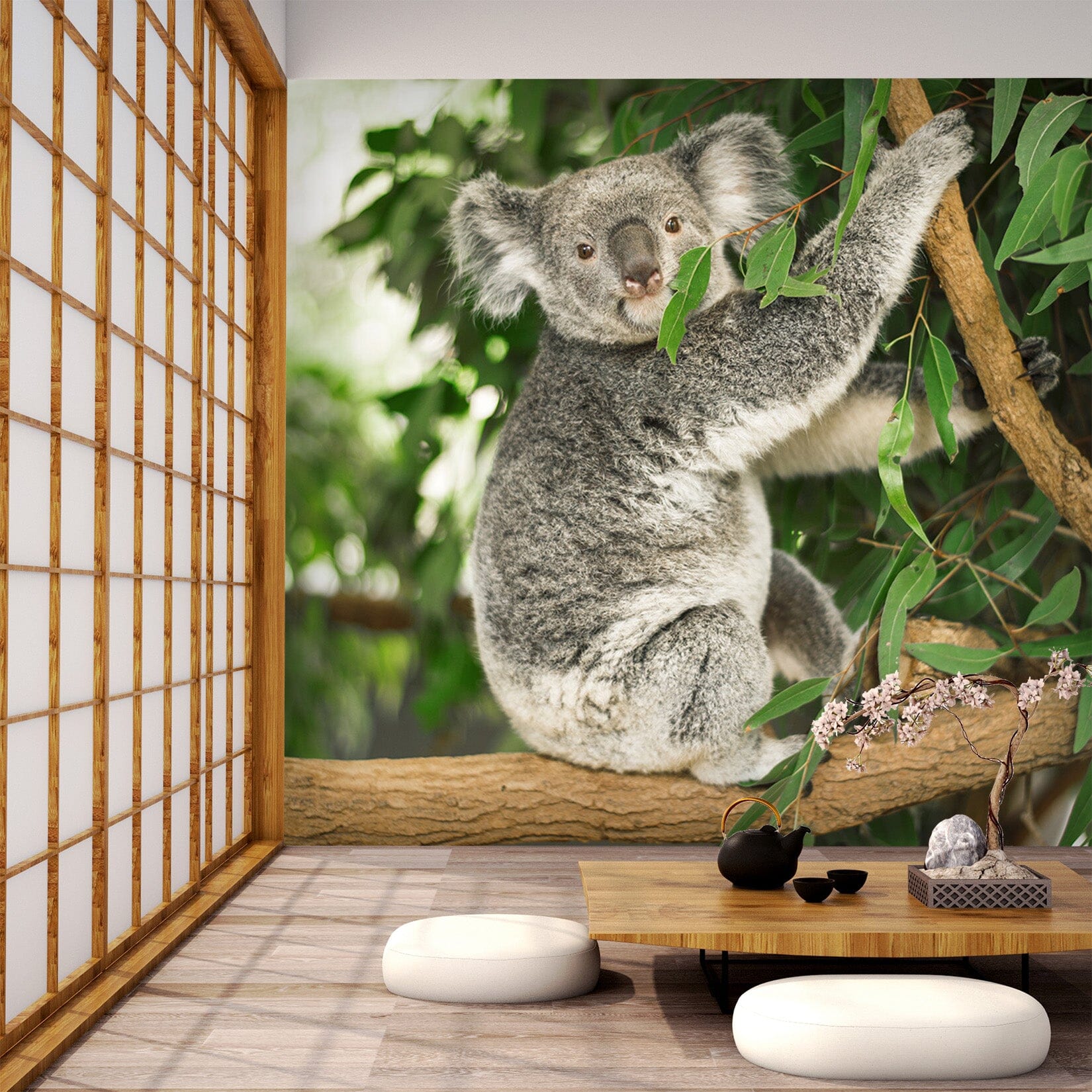 3D Koala Leaves 309 Wall Murals Wallpaper AJ Wallpaper 2