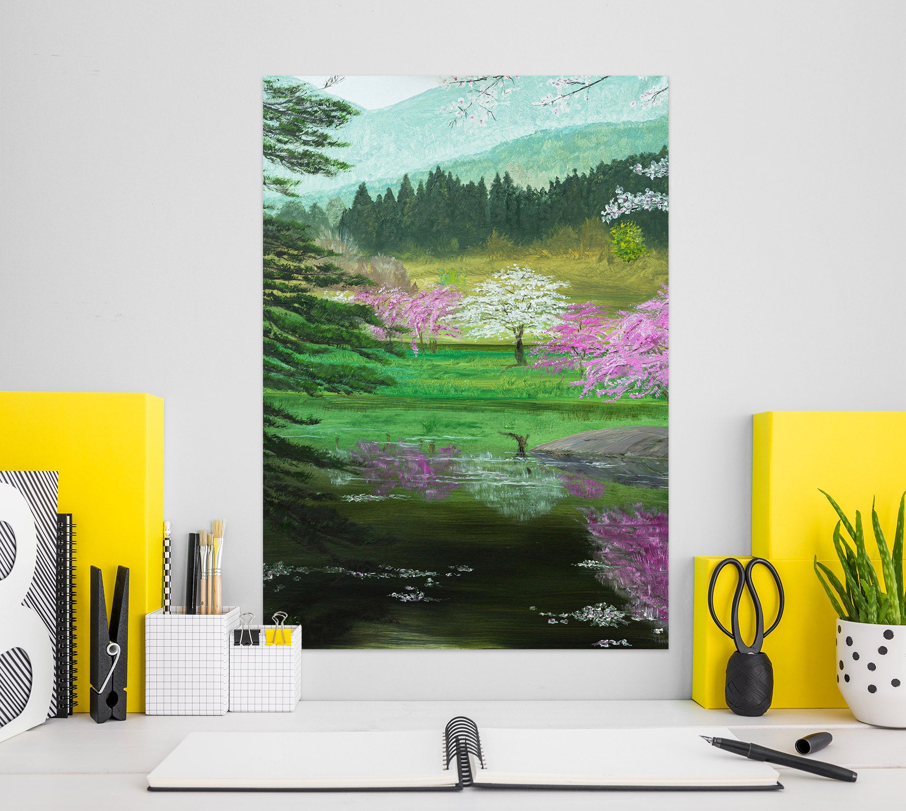 3D Lawn Trees Landscape Painting 1830 Marina Zotova Wall Sticker