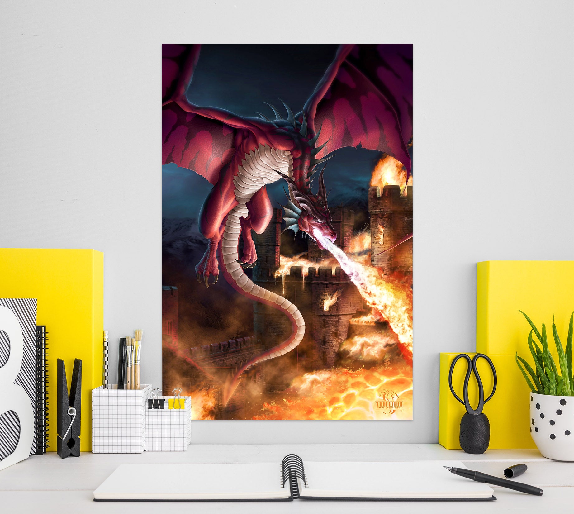 3D Dragon Spitfire 5116 Tom Wood Wall Sticker
