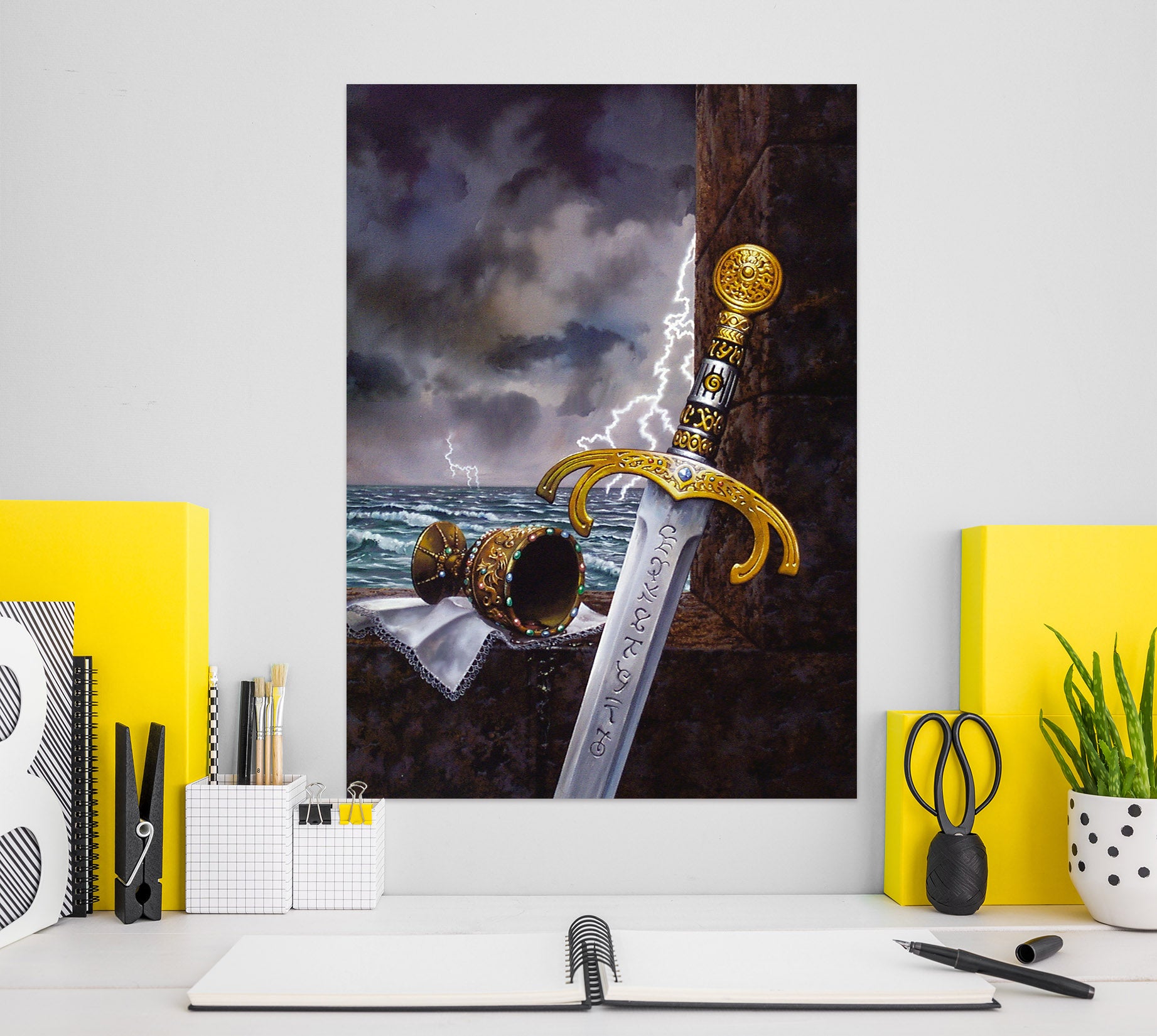 3D Ocean Cup Sword 8100 Ciruelo Wall Sticker