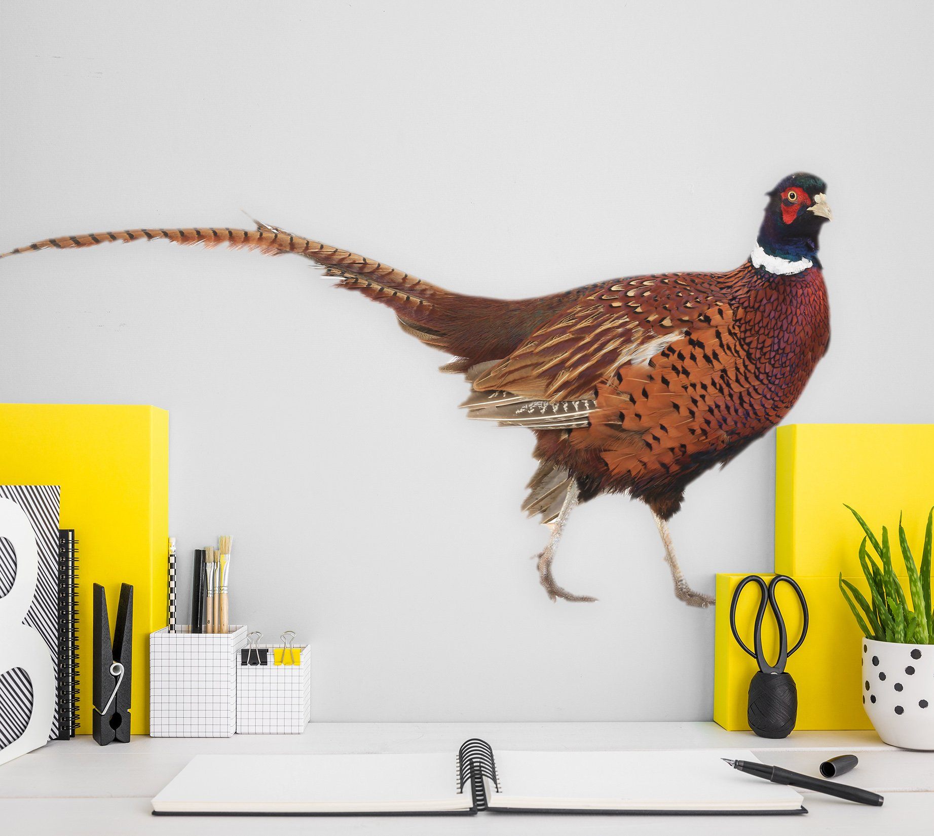 3D Long-Winged Chicken 107 Animals Wall Stickers Wallpaper AJ Wallpaper