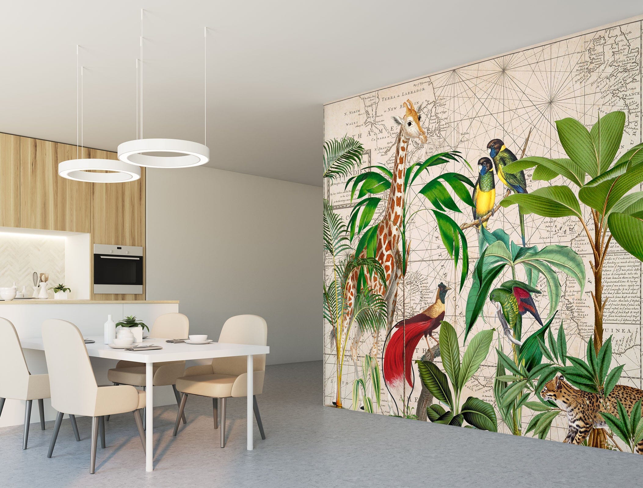 3D Palm Tree Map 1437 Andrea haase Wall Mural Wall Murals Wallpaper AJ Wallpaper 2