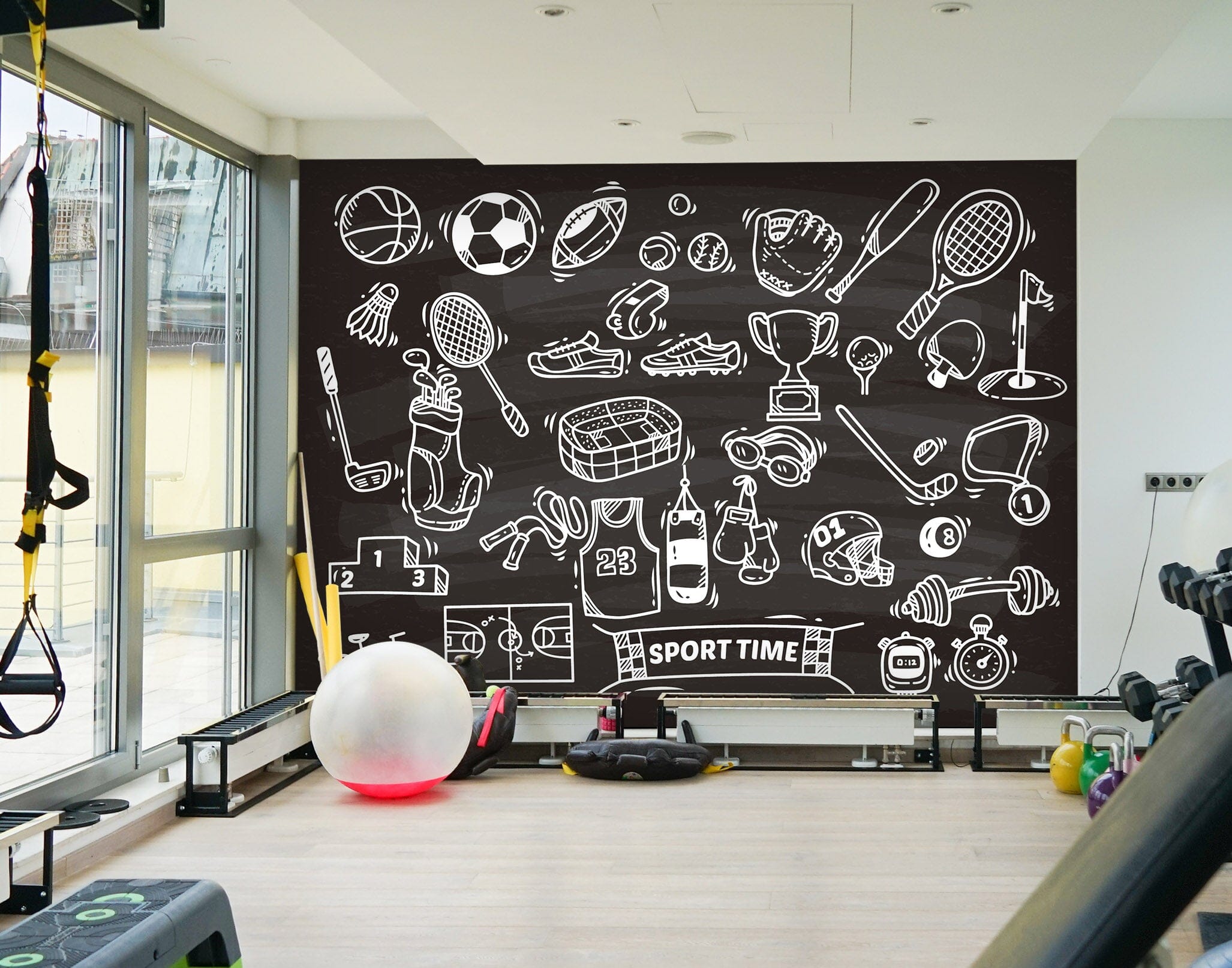 3D Fitness Equipment 264 Wall Murals Wallpaper AJ Wallpaper 2