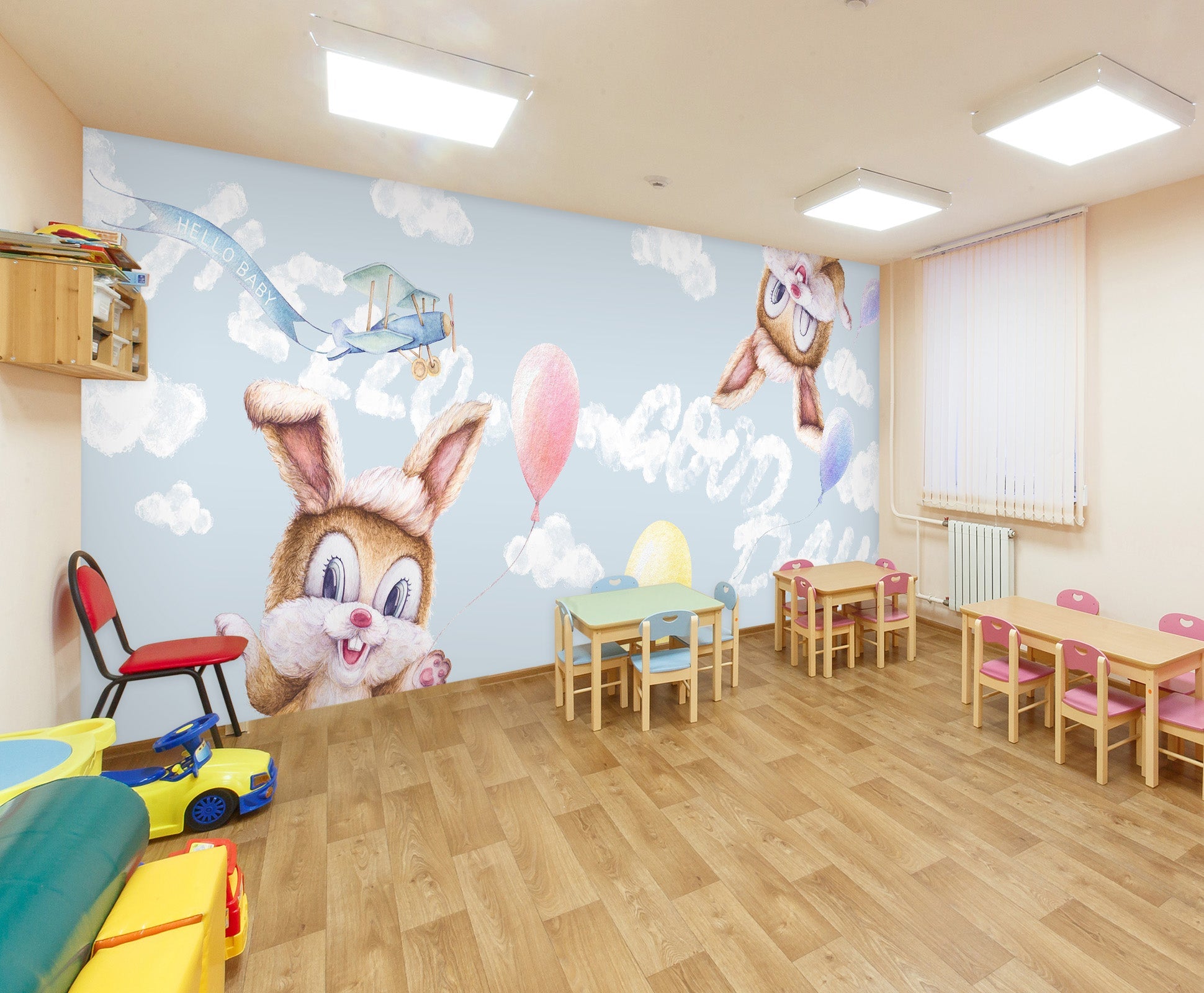 3D Squirrel Balloon 047 Wall Murals Wallpaper AJ Wallpaper 2