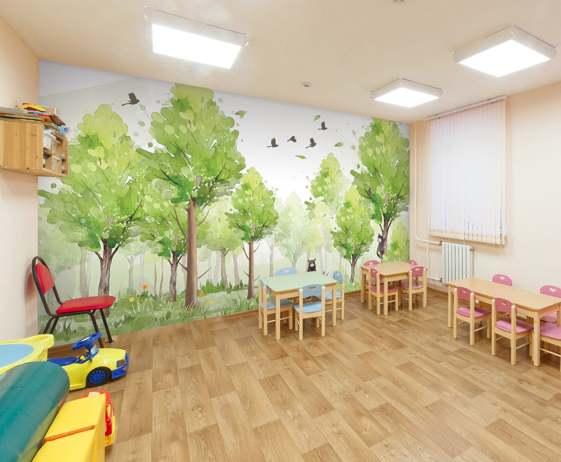 3D Forest Bear 031 Wall Murals Wallpaper AJ Wallpaper 2