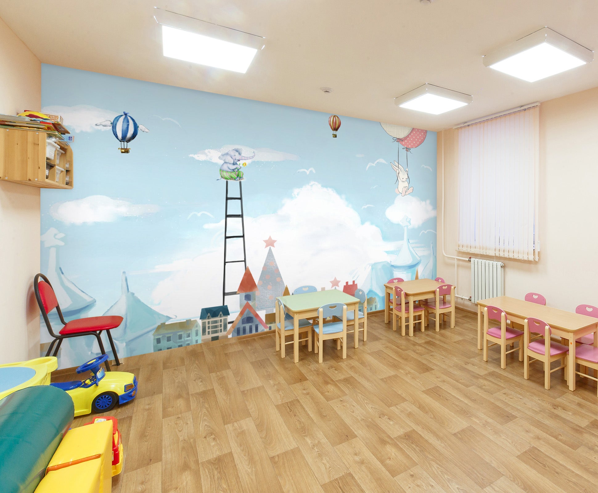 3D Elephant Bunny 026 Wall Murals Wallpaper AJ Wallpaper 2