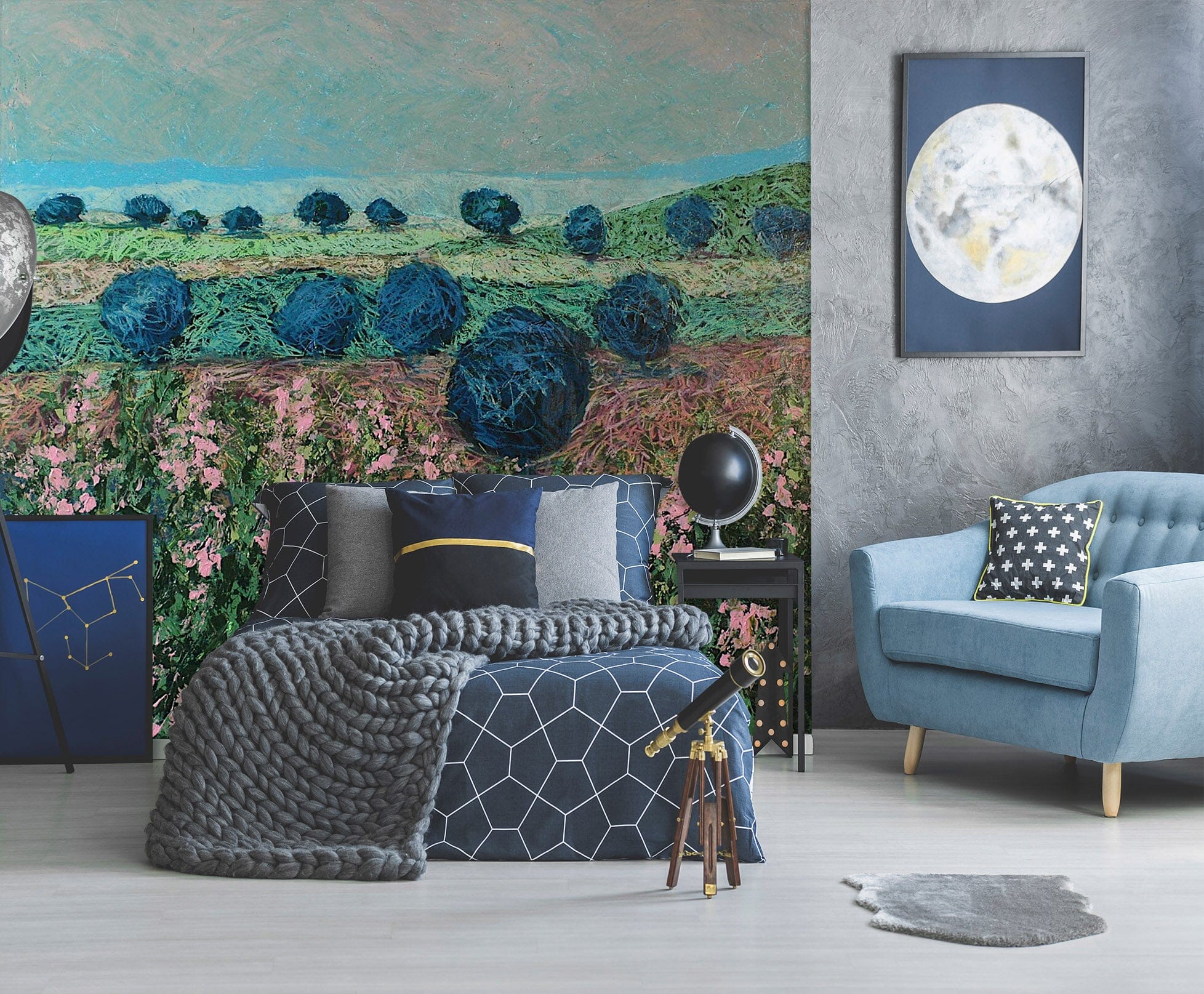 3D Painted Fields 130 Allan P. Friedlander Wall Mural Wall Murals Wallpaper AJ Wallpaper 2