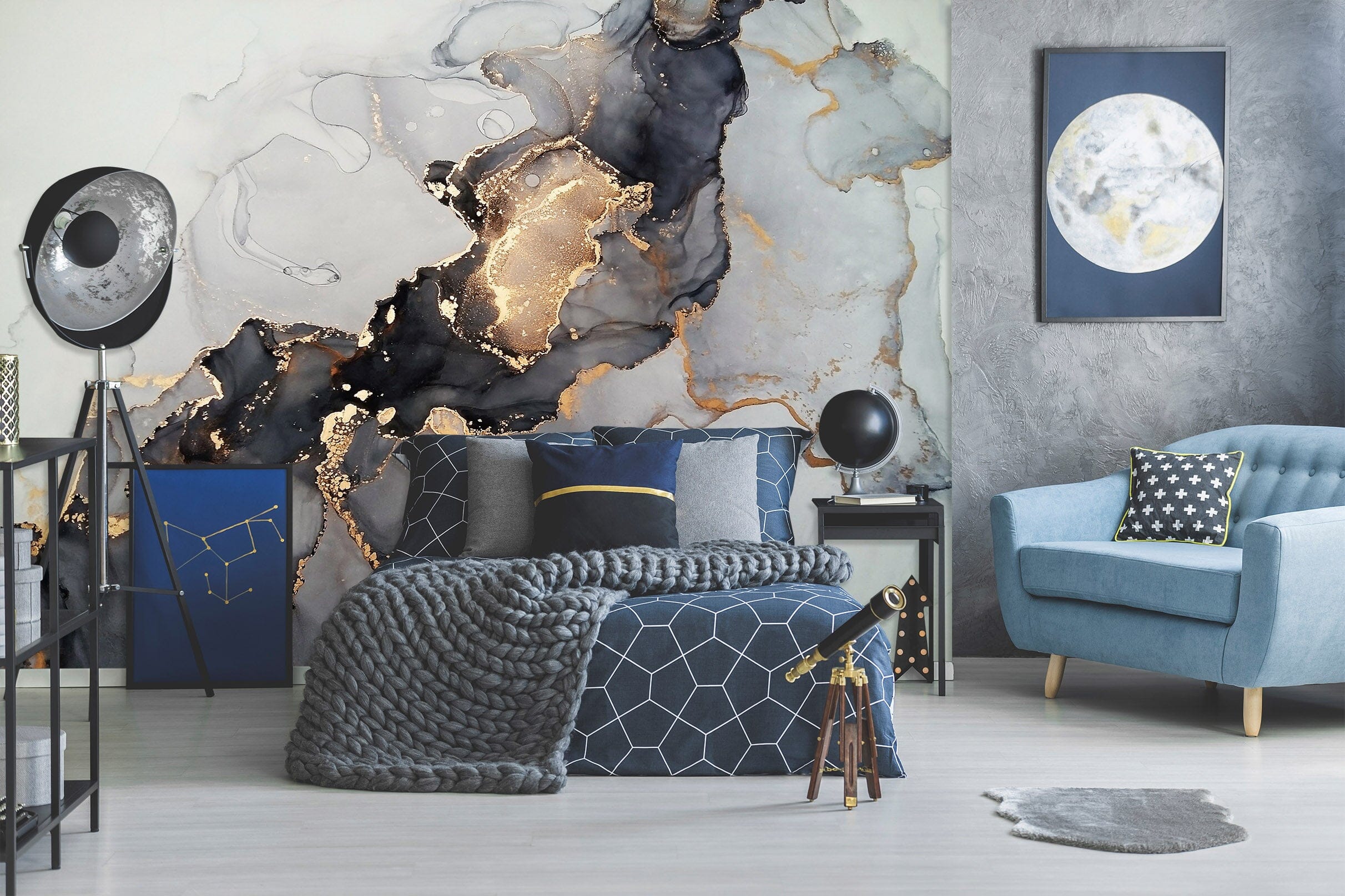 3D Black Painting 1144 Wall Murals Wallpaper AJ Wallpaper 2