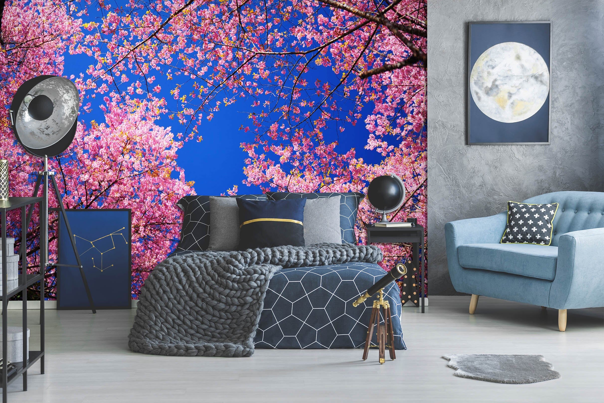 3D Pink Twig 1656 Wall Murals Wallpaper AJ Wallpaper 2