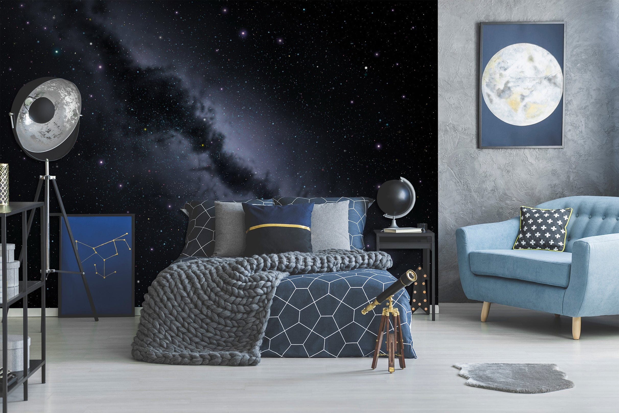 3D Black Galaxy 1619 Wall Murals Wallpaper AJ Wallpaper 2