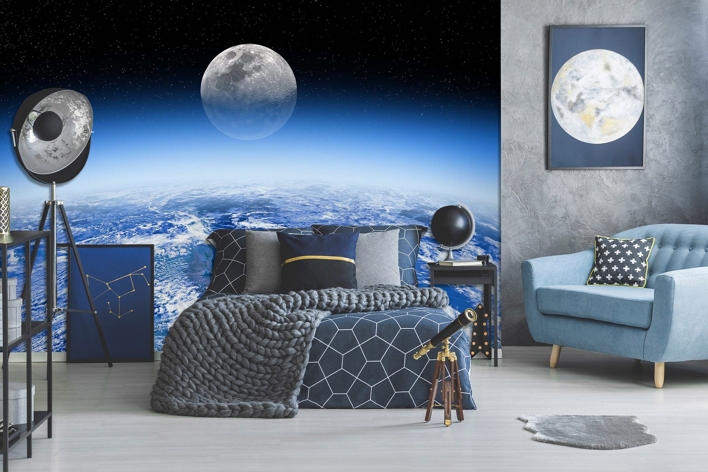 3D Planet Moon 1696 Wall Murals Wallpaper AJ Wallpaper 2