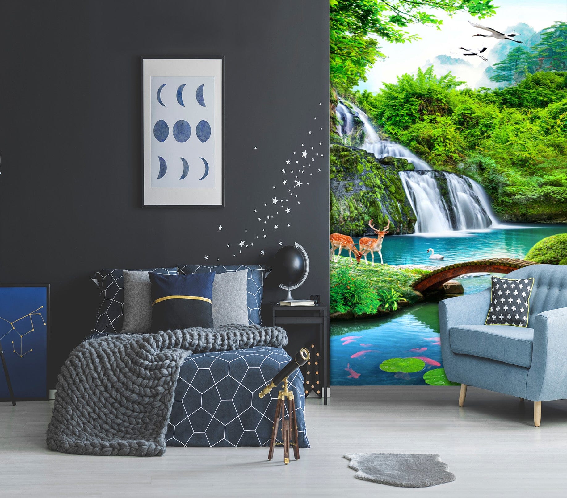 3D Forest Lake 1970 Wall Murals Wallpaper AJ Wallpaper 2