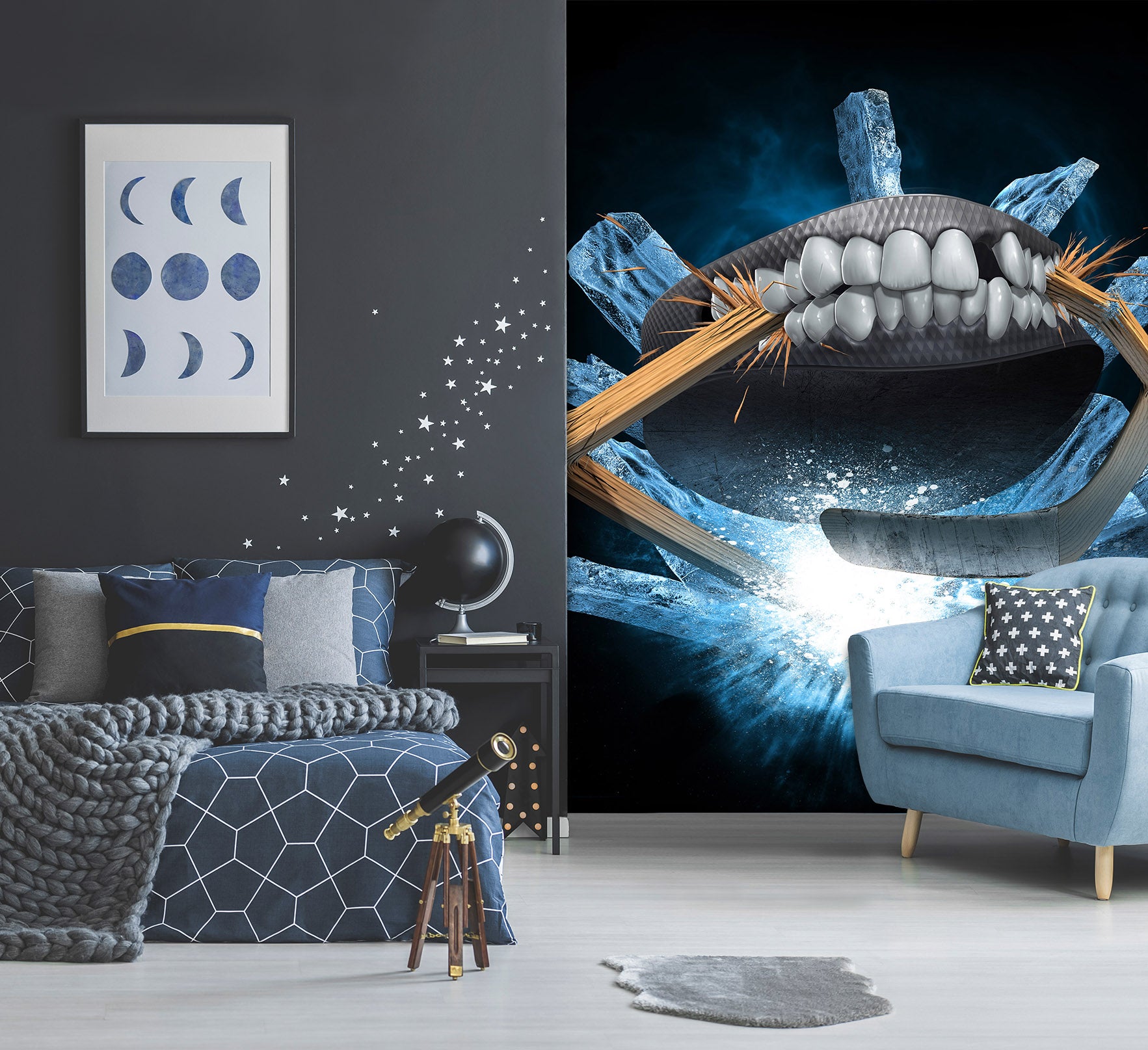 3D Teeth Wood 5017 Tom Wood Wall Mural Wall Murals