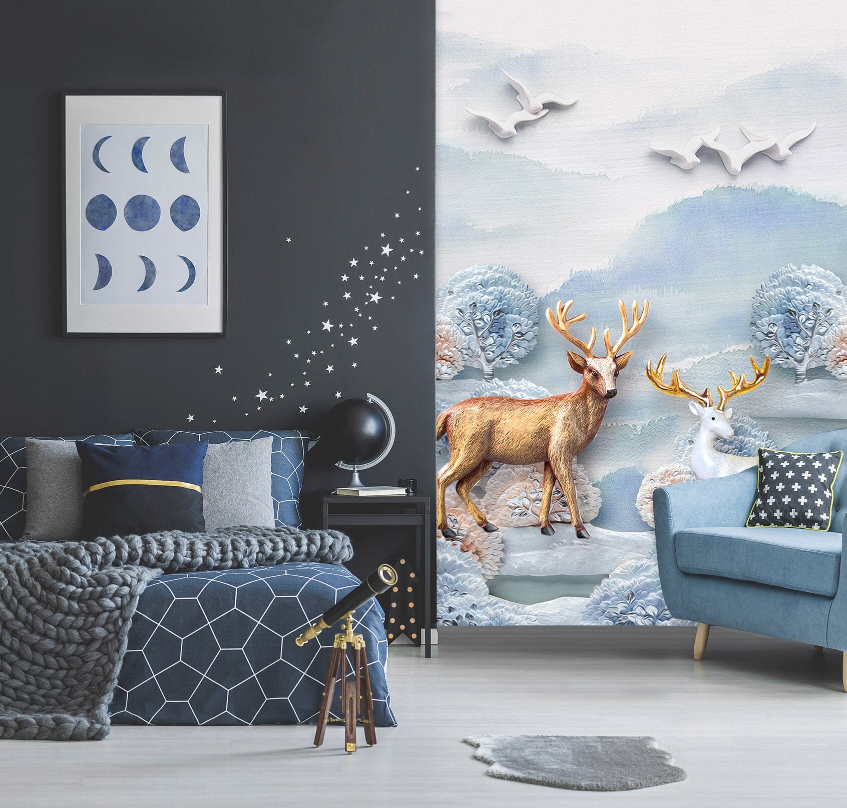 3D Fawn River 1804 Wall Murals Wallpaper AJ Wallpaper 2