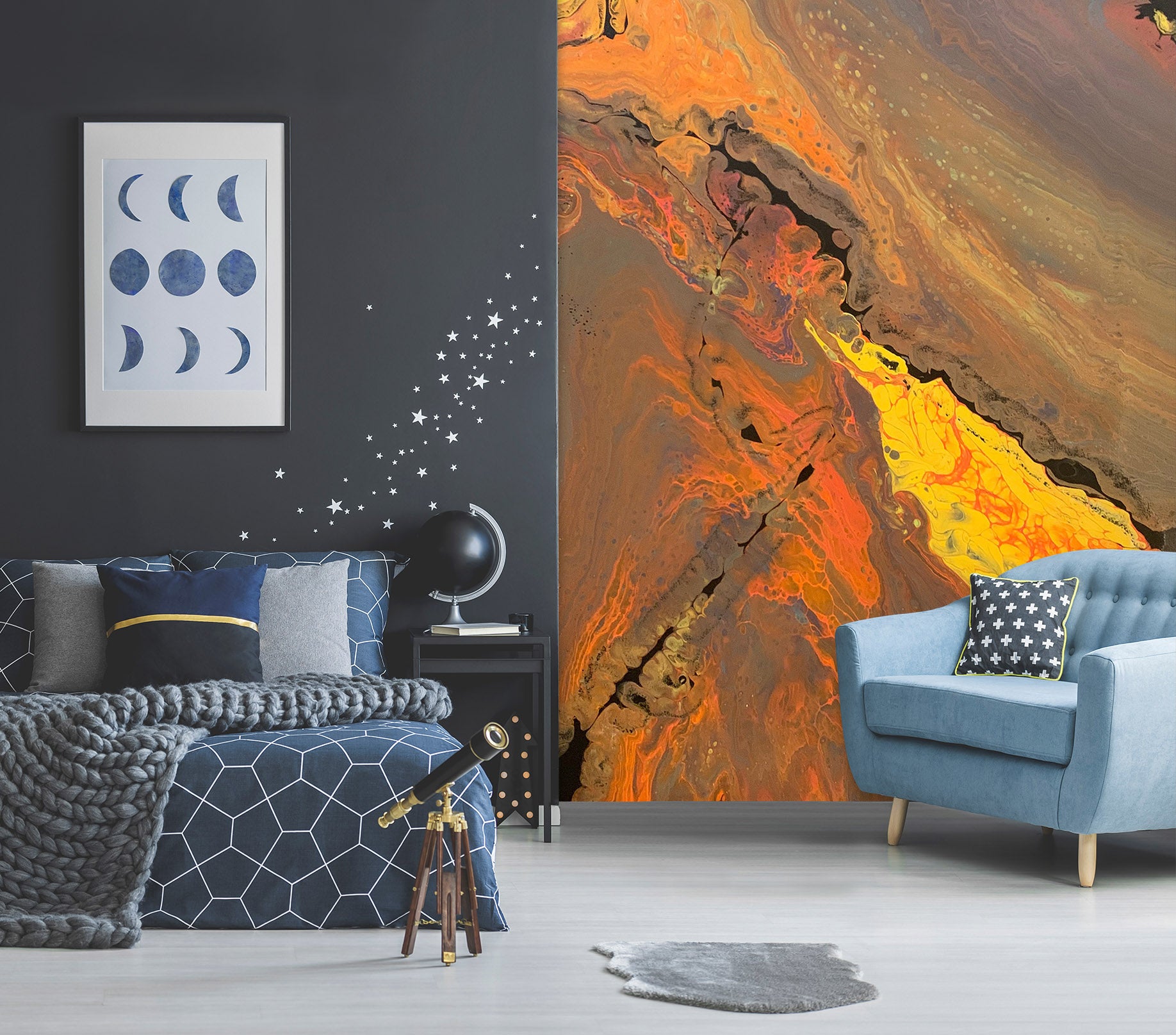 3D Golden Brown Pattern 40040 Valerie Latrice Wall Mural Wall Murals