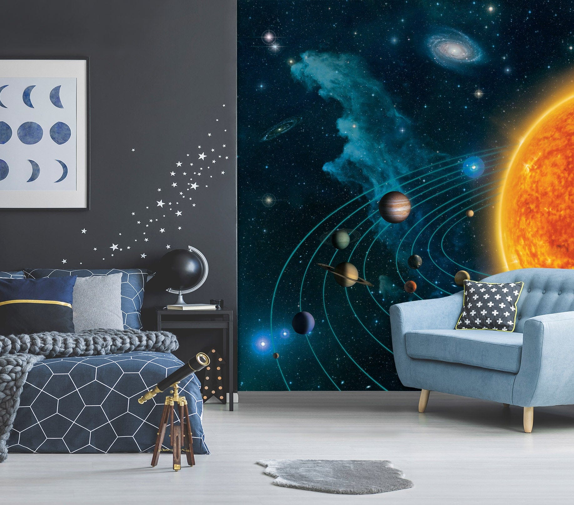 3D Solar System 1552 Wall Murals Exclusive Designer Vincent Wallpaper AJ Wallpaper 2