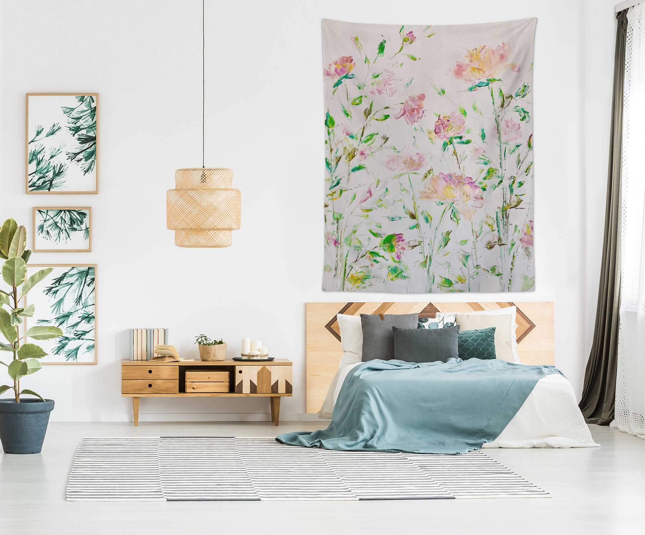 3D Pink Flower 3644 Skromova Marina Tapestry Hanging Cloth Hang