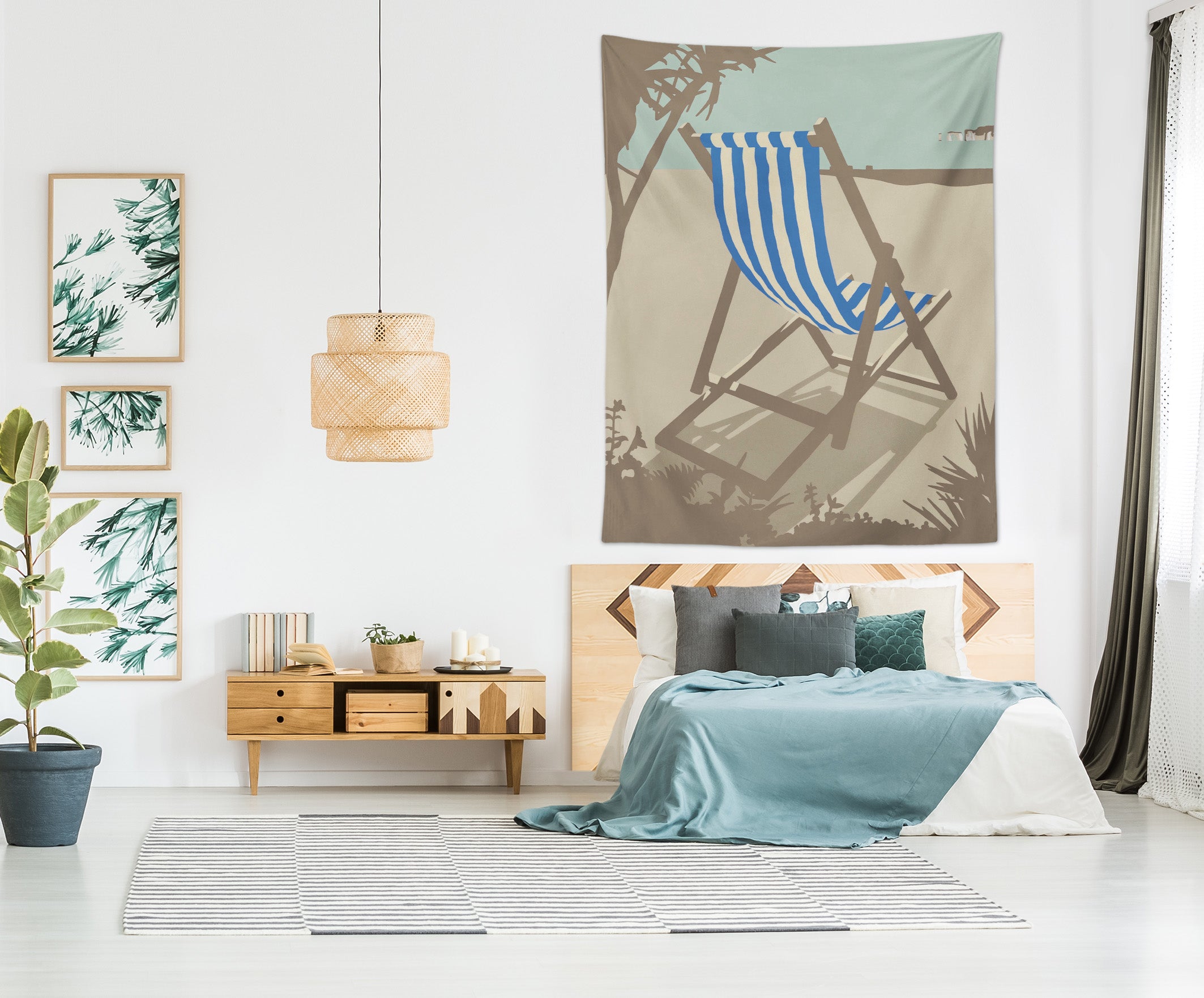 3D Blue Lounge Chair 5316 Steve Read Tapestry Hanging Cloth Hang