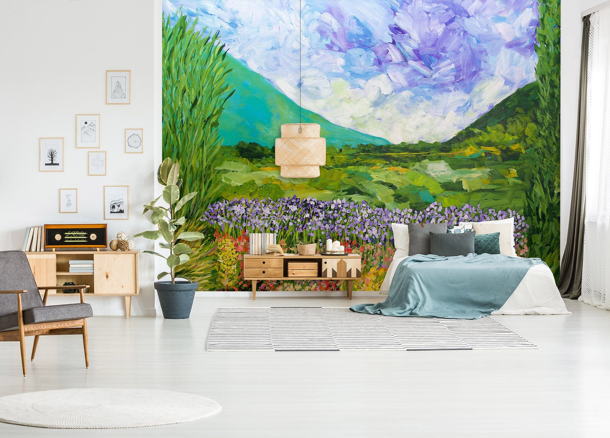 3D Grassland White Clouds 239 Allan P. Friedlander Wall Mural Wall Murals Wallpaper AJ Wallpaper 2