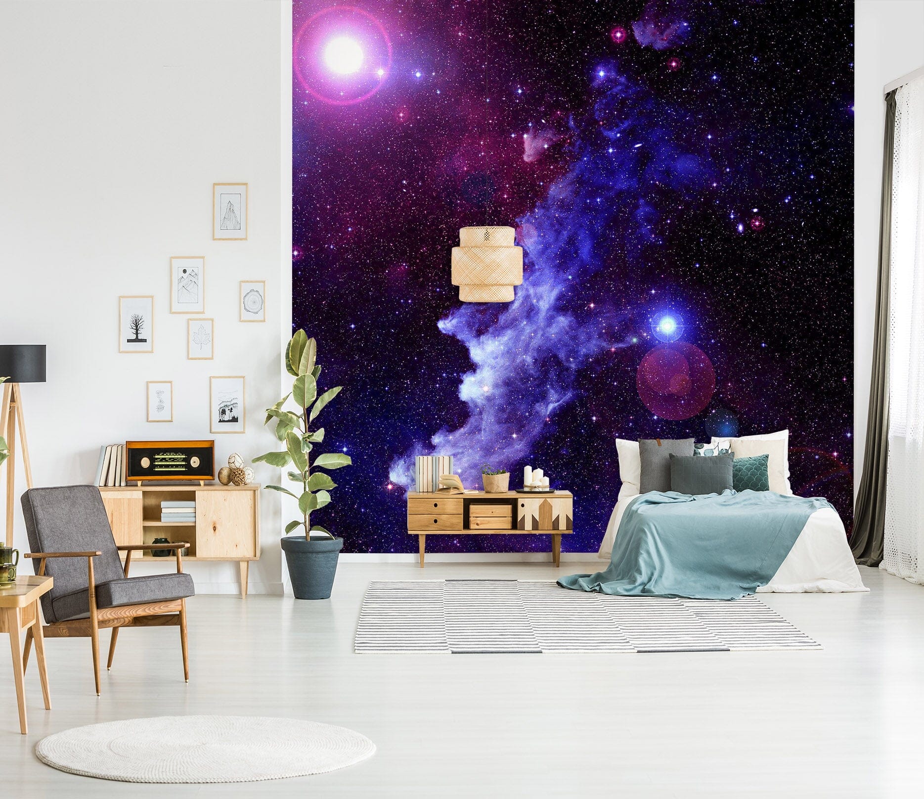 3D Purple Starry Sky 1758 Wall Murals Wallpaper AJ Wallpaper 2