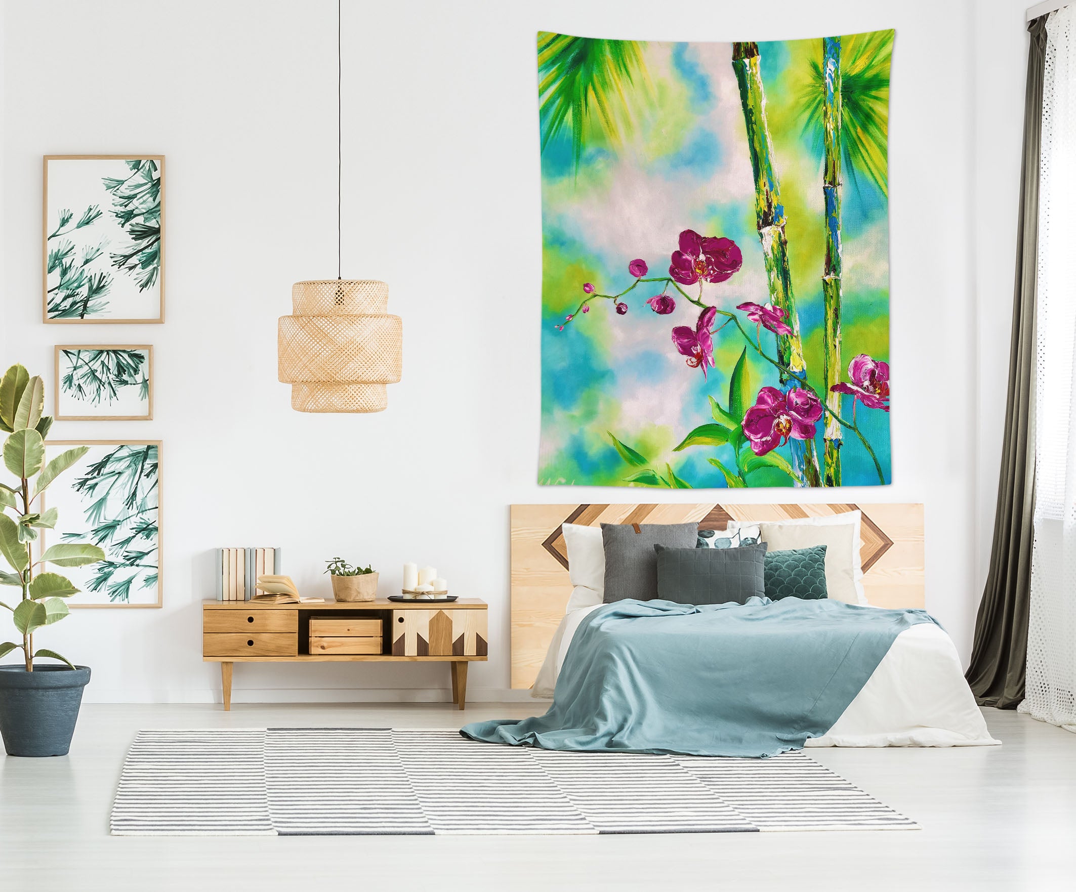 3D Green Bamboo 3677 Skromova Marina Tapestry Hanging Cloth Hang