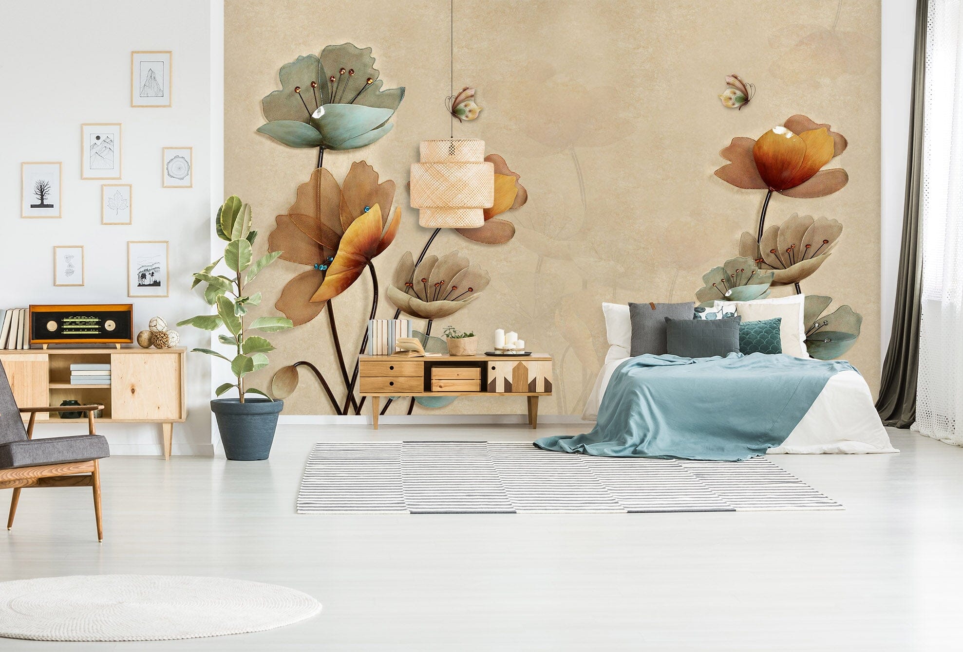 3D Lotus Leaf 1545 Wall Murals Wallpaper AJ Wallpaper 2