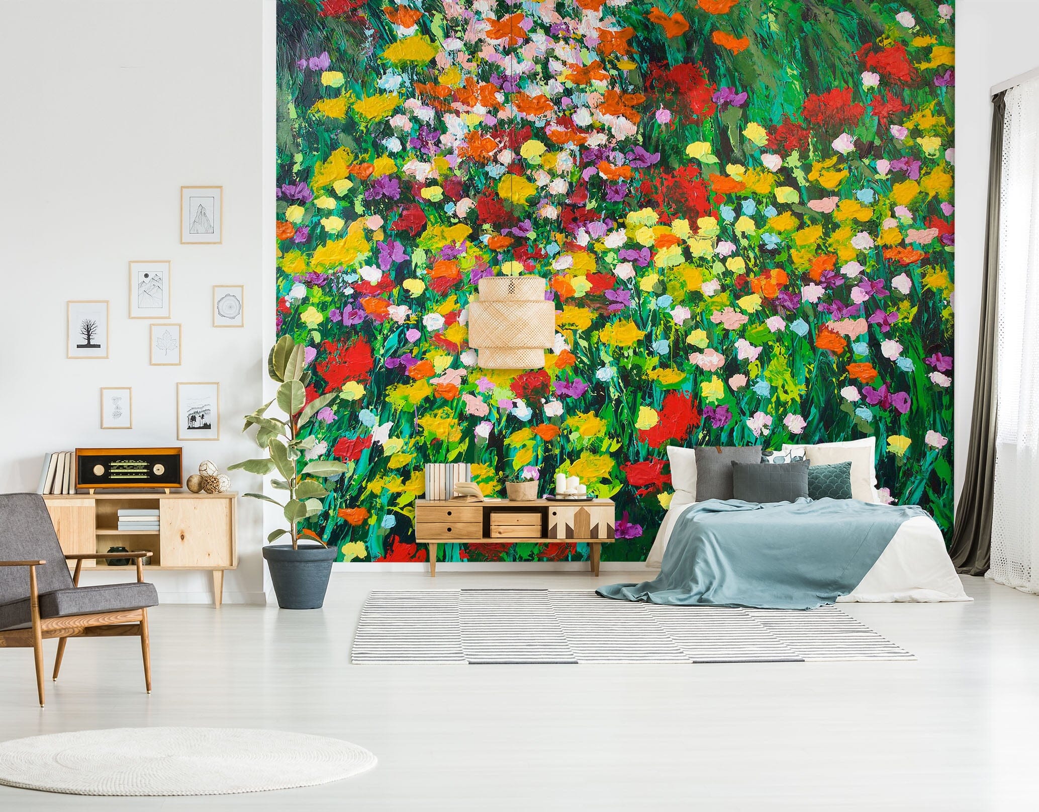 3D Wildflowers Bloom 102 Allan P. Friedlander Wall Mural Wall Murals Wallpaper AJ Wallpaper 2