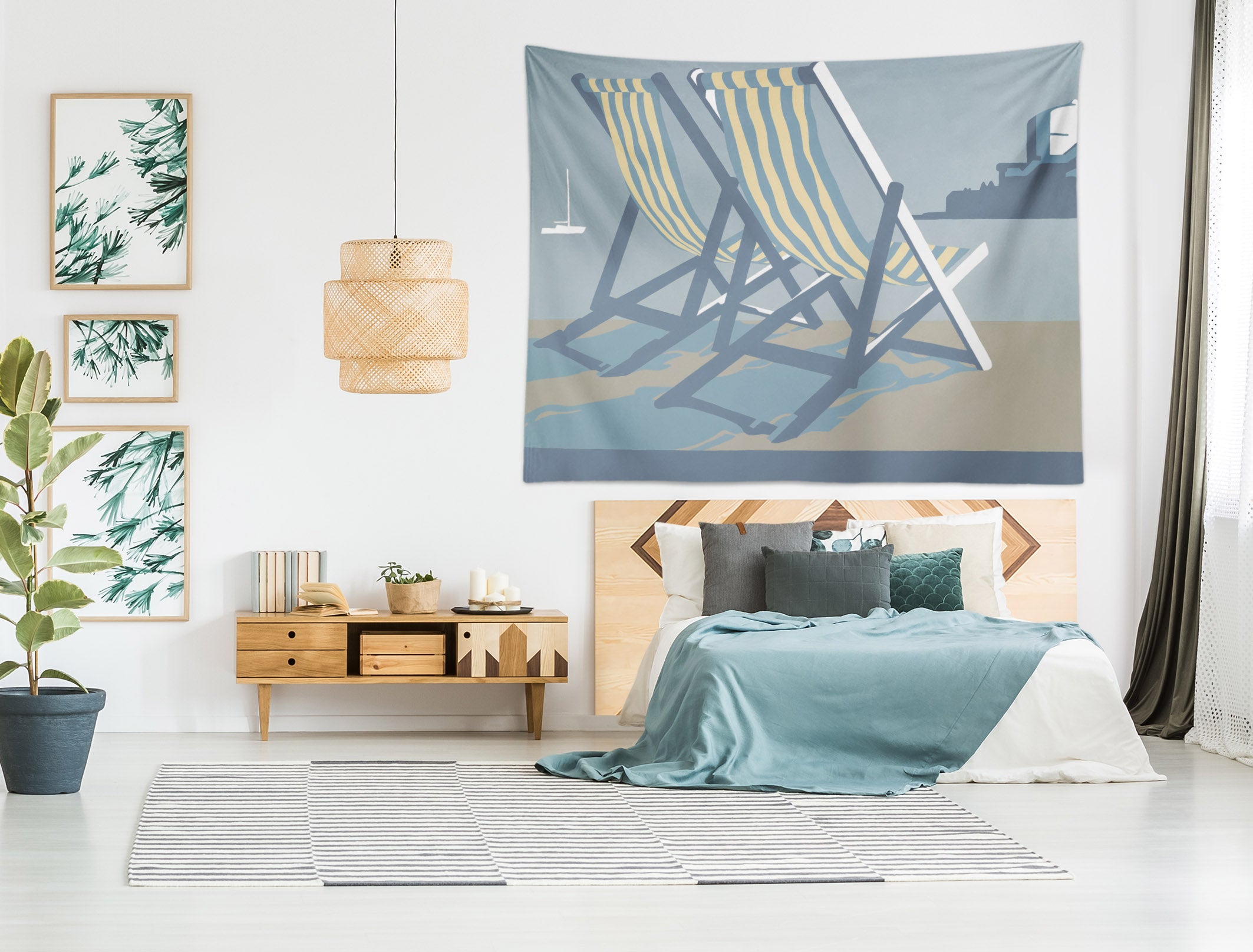 3D Blue Lounge Chair 1011 Steve Read Tapestry Hanging Cloth Hang