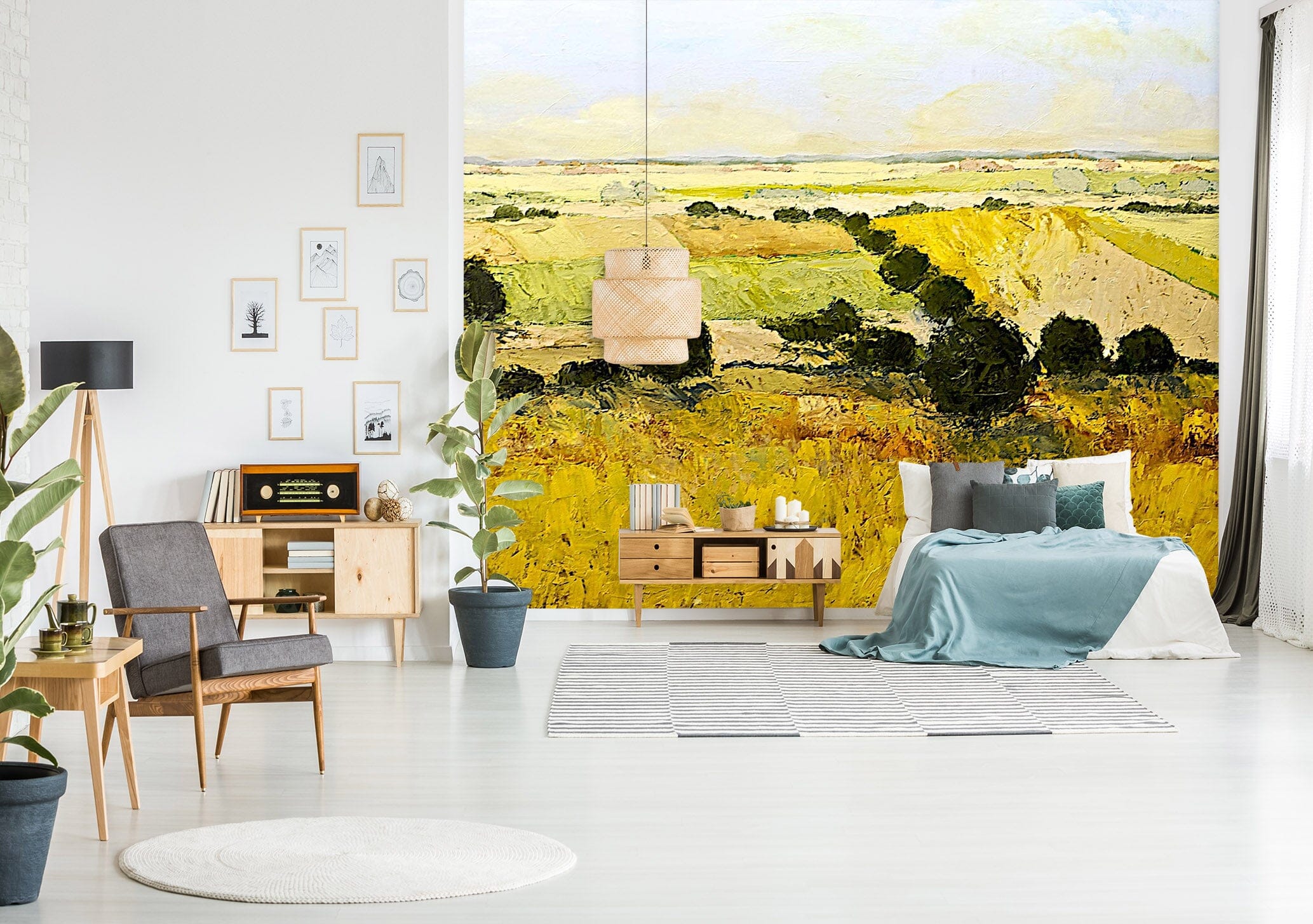 3D Yellow Field 117 Allan P. Friedlander Wall Mural Wall Murals Wallpaper AJ Wallpaper 2