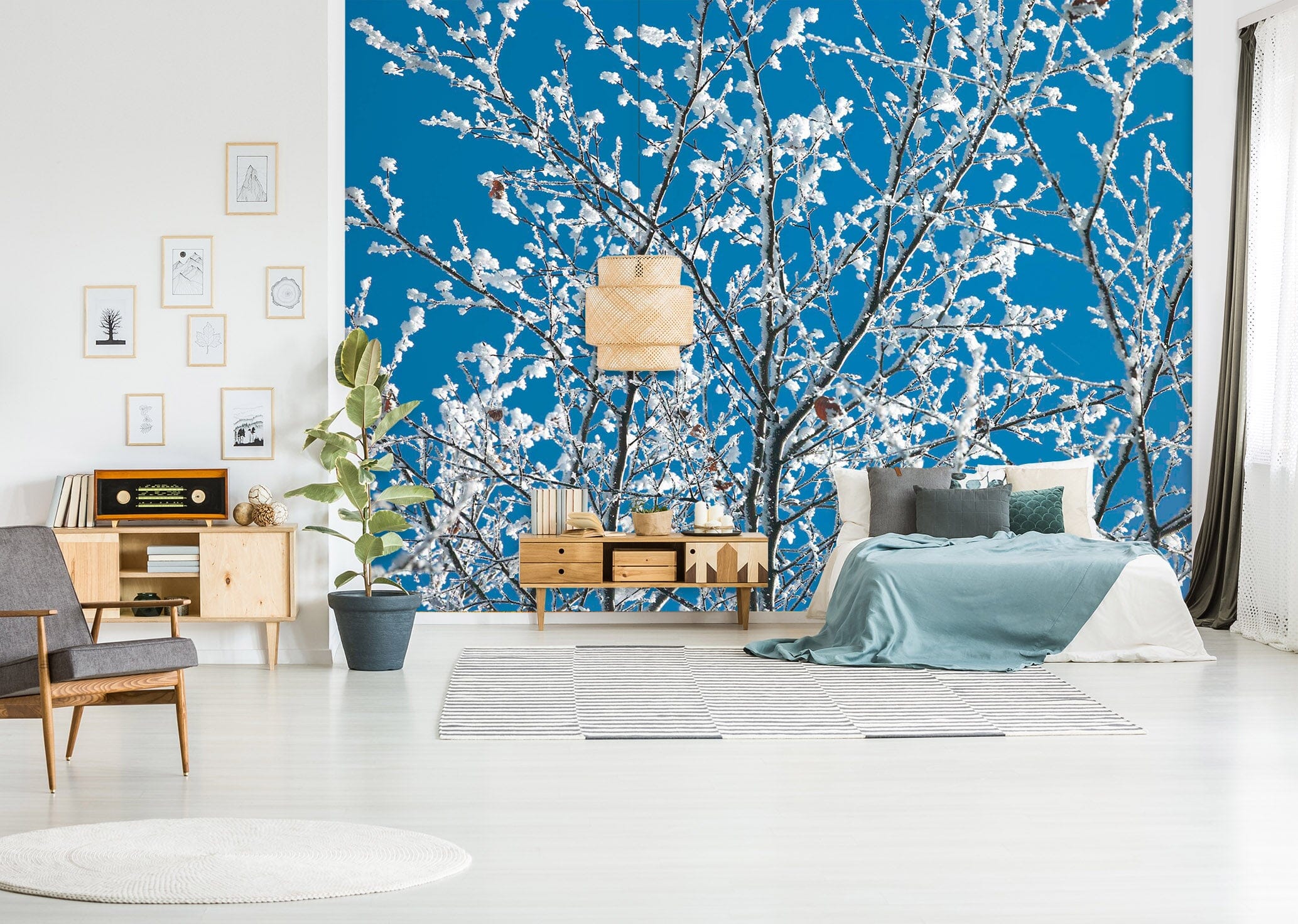 3D Snowflake Tree 1407 Assaf Frank Wall Mural Wall Murals Wallpaper AJ Wallpaper 2