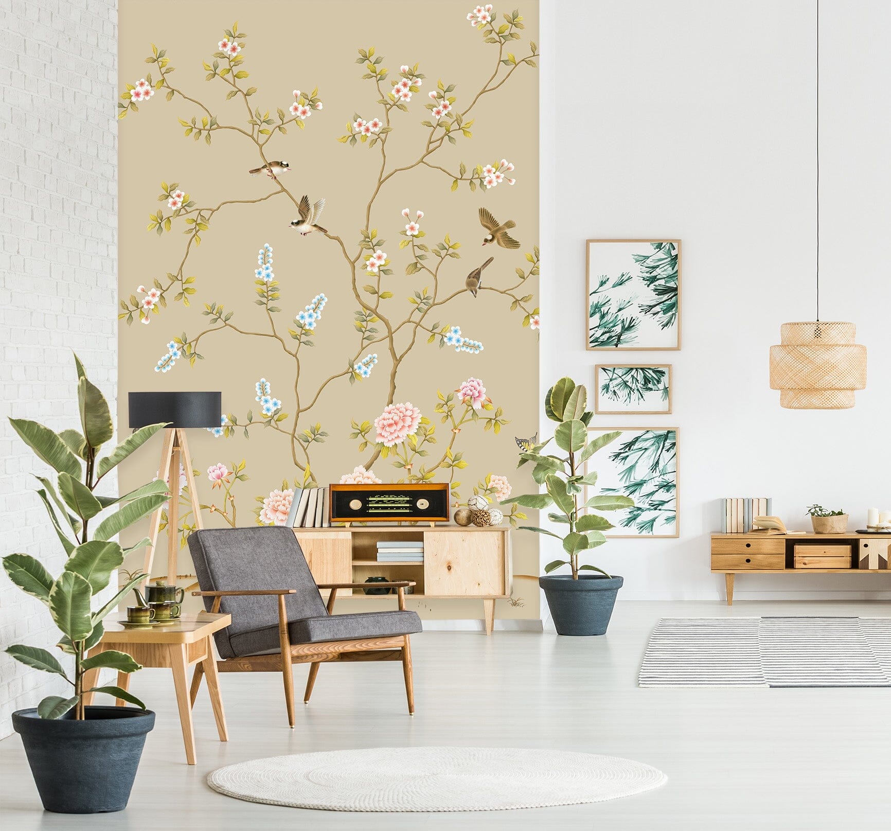 3D Bird Chinese Pattern 1399 Wall Murals Wallpaper AJ Wallpaper 2